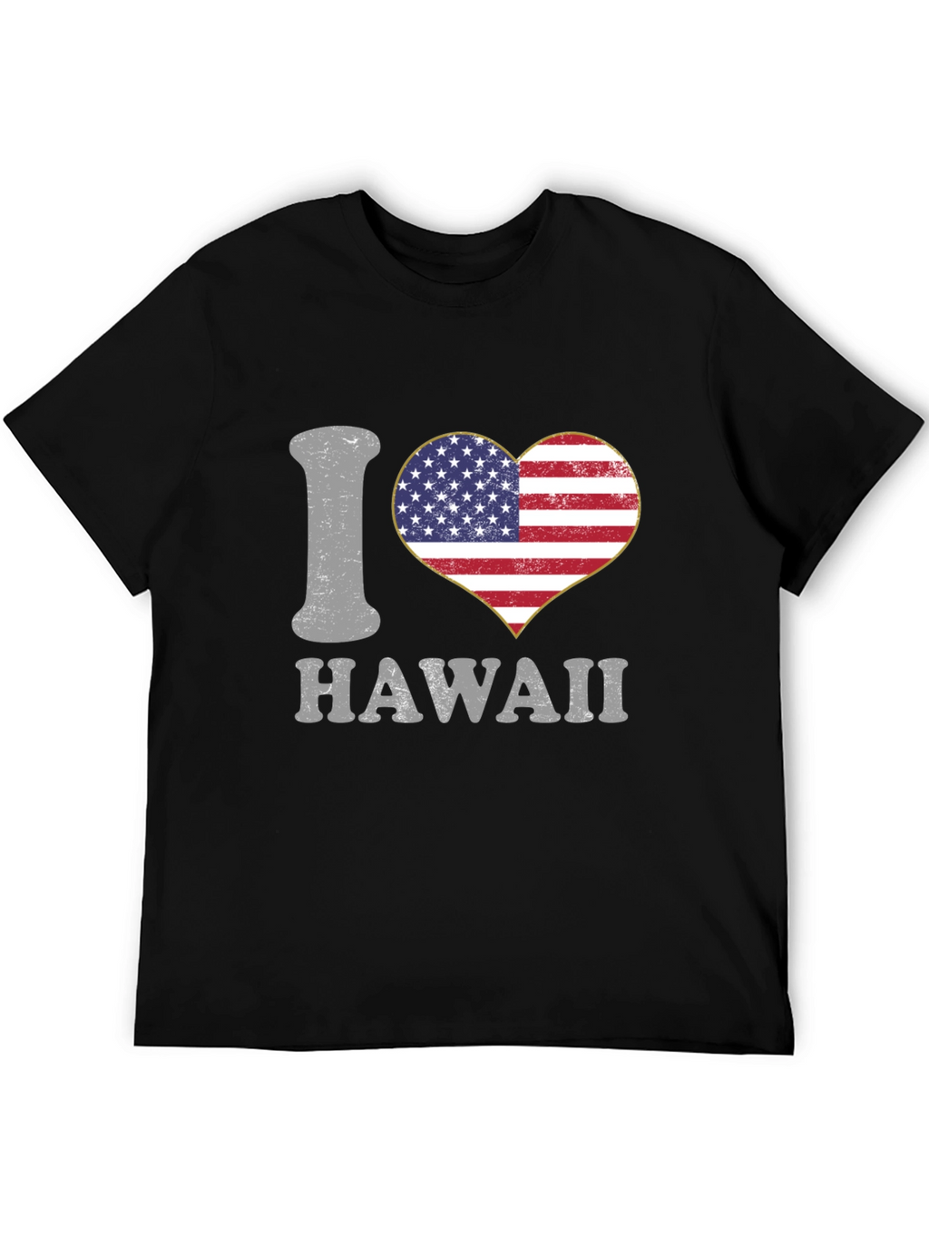 I Love Hawaii USA Flag Heart T-Shirt
