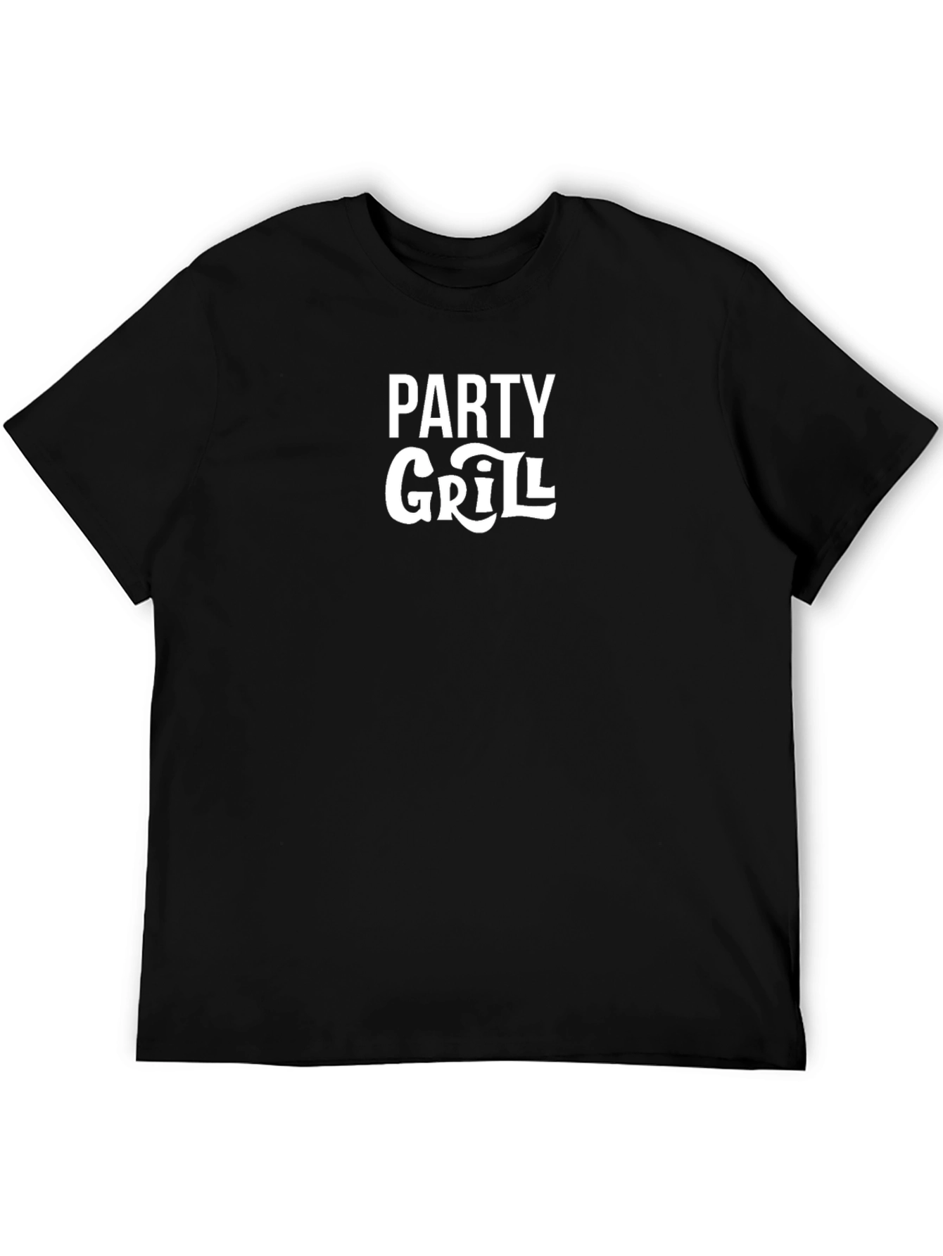 Party Grill Black Cotton Graphic Tee