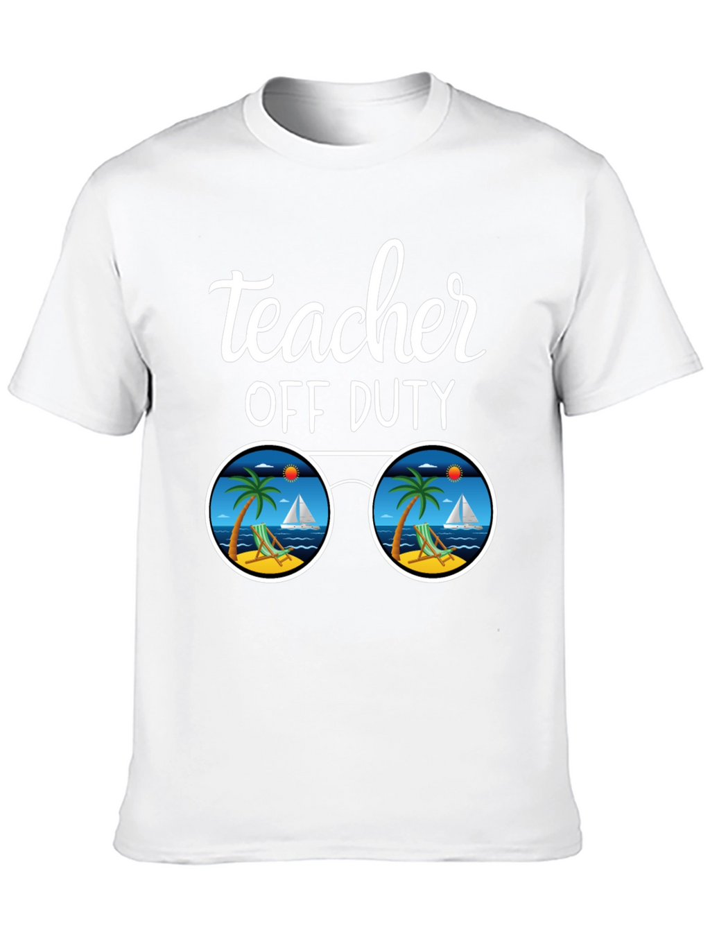 Teacher Off Duty Beach Graphic T-Shirt