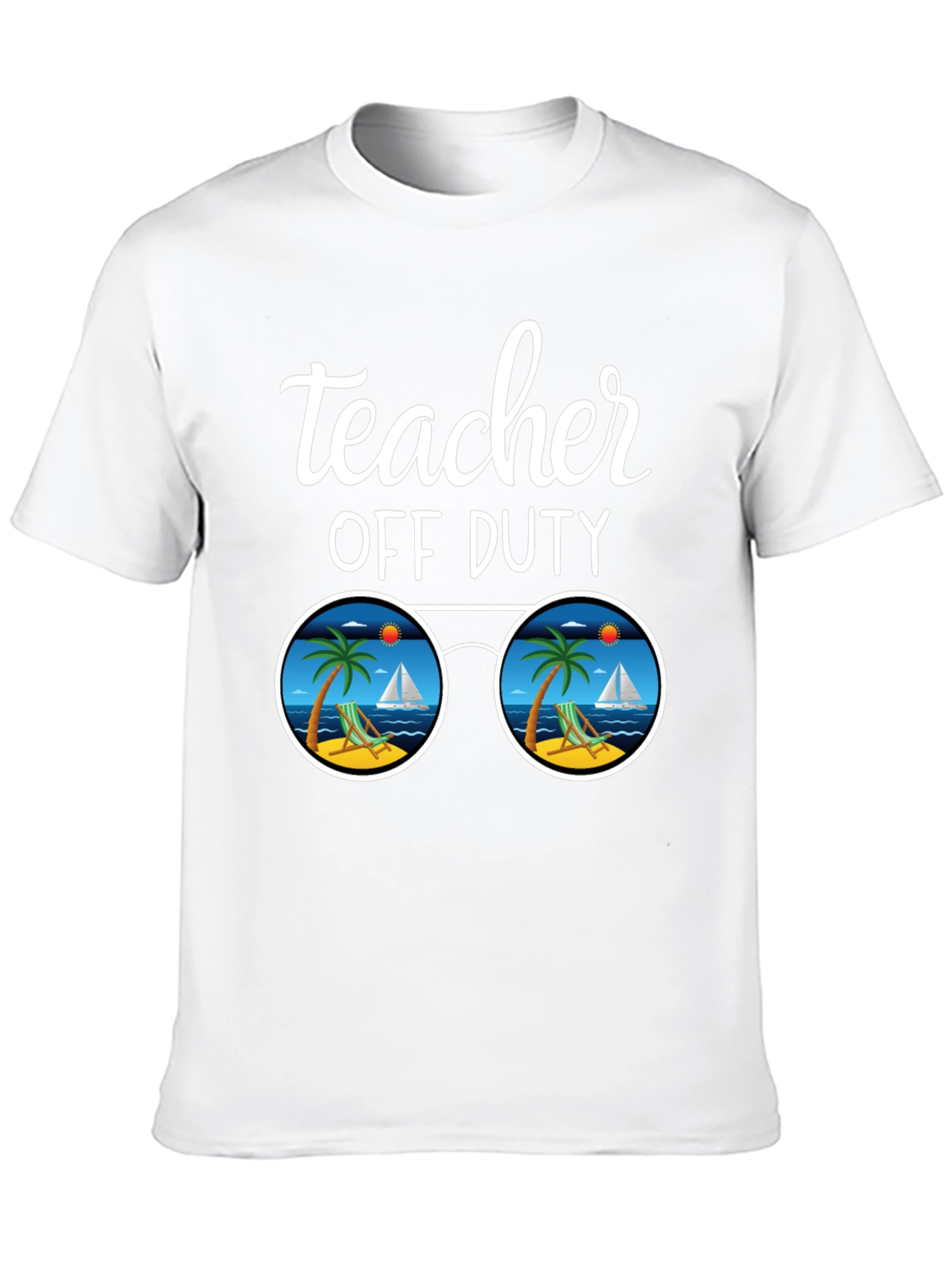 Teacher Off Duty Beach Graphic T-Shirt