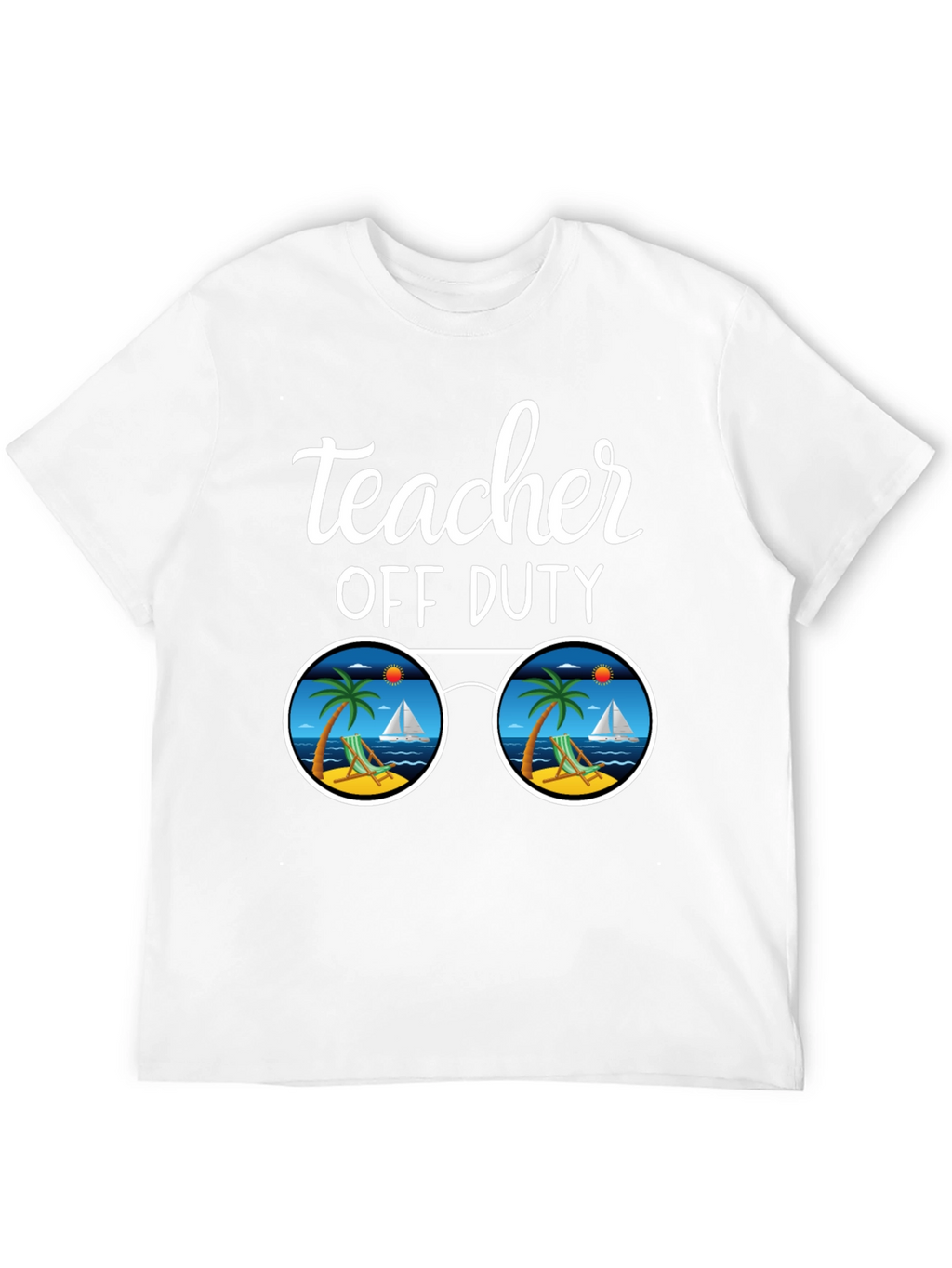 Teacher Off Duty Beach Graphic T-Shirt