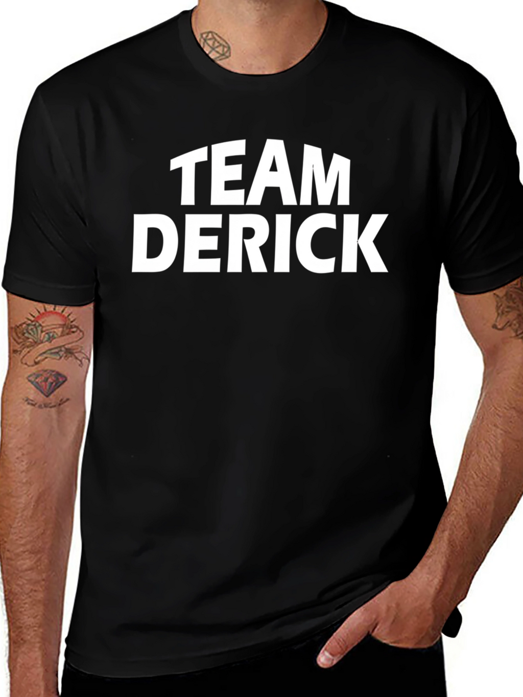 Team Derick Crew Neck T-Shirt - Black