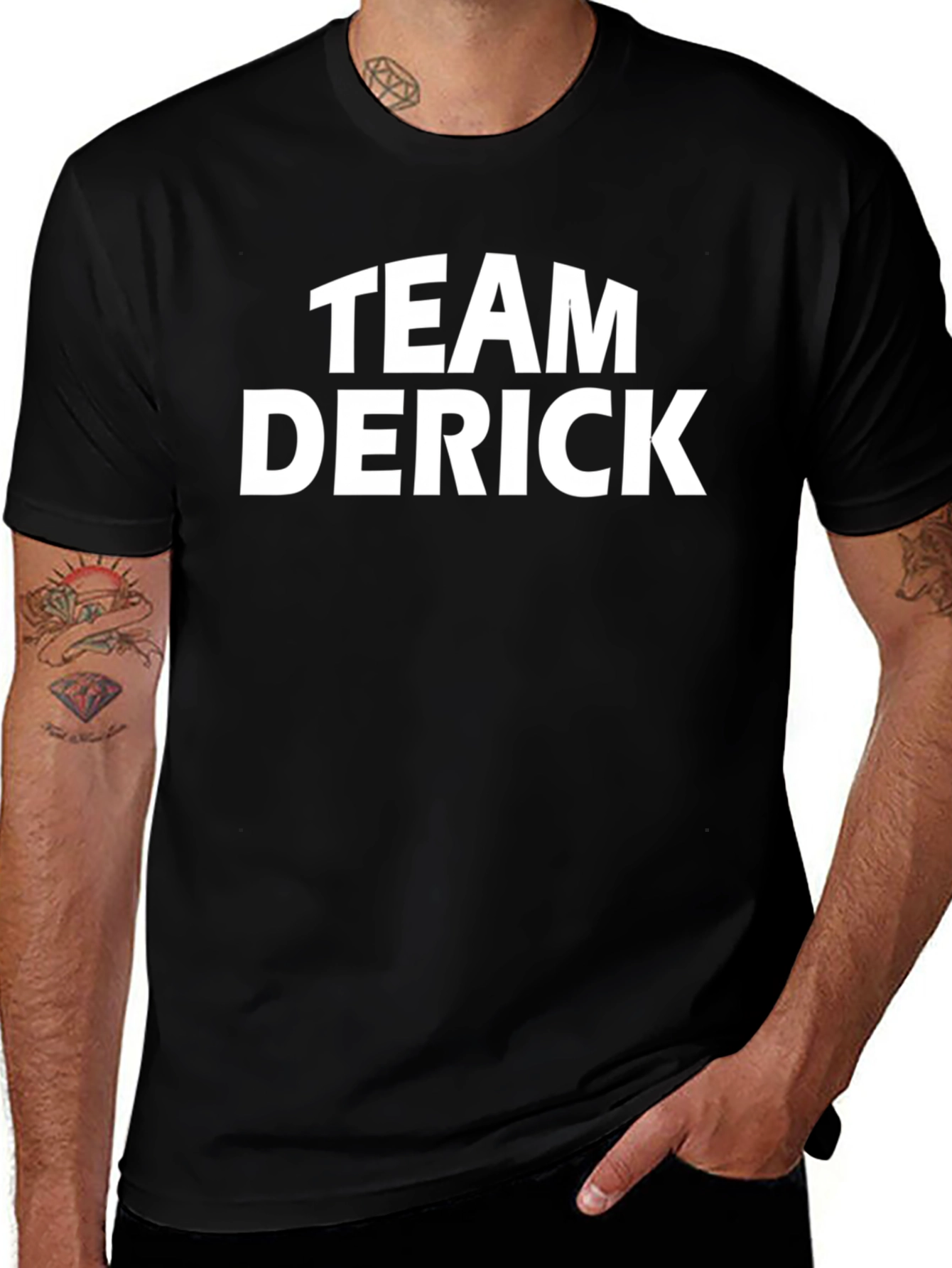 Team Derick Crew Neck T-Shirt - Black