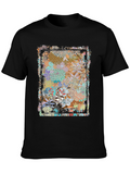 Floral Geometric Graphic Print Tee