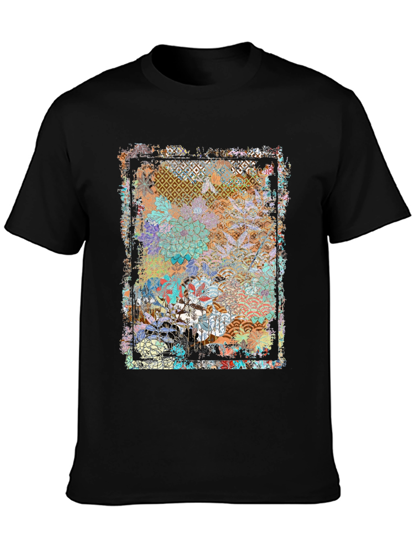 Floral Geometric Graphic Print Tee