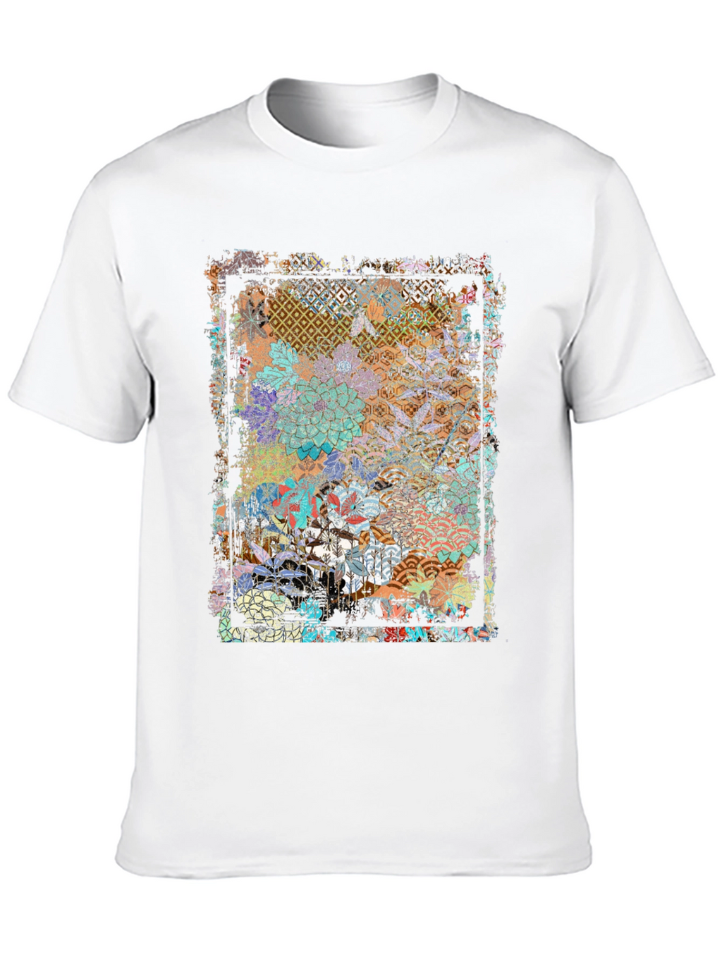 Floral Geometric Graphic Print Tee