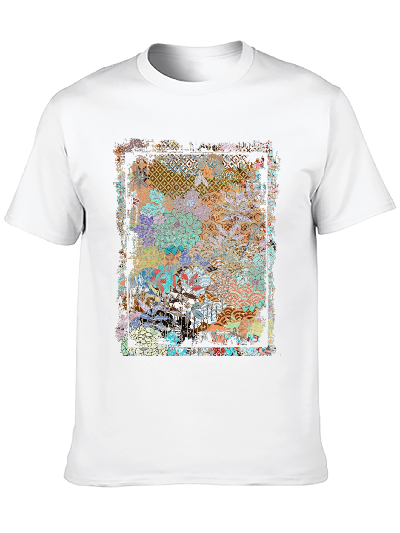 Floral Geometric Graphic Print Tee