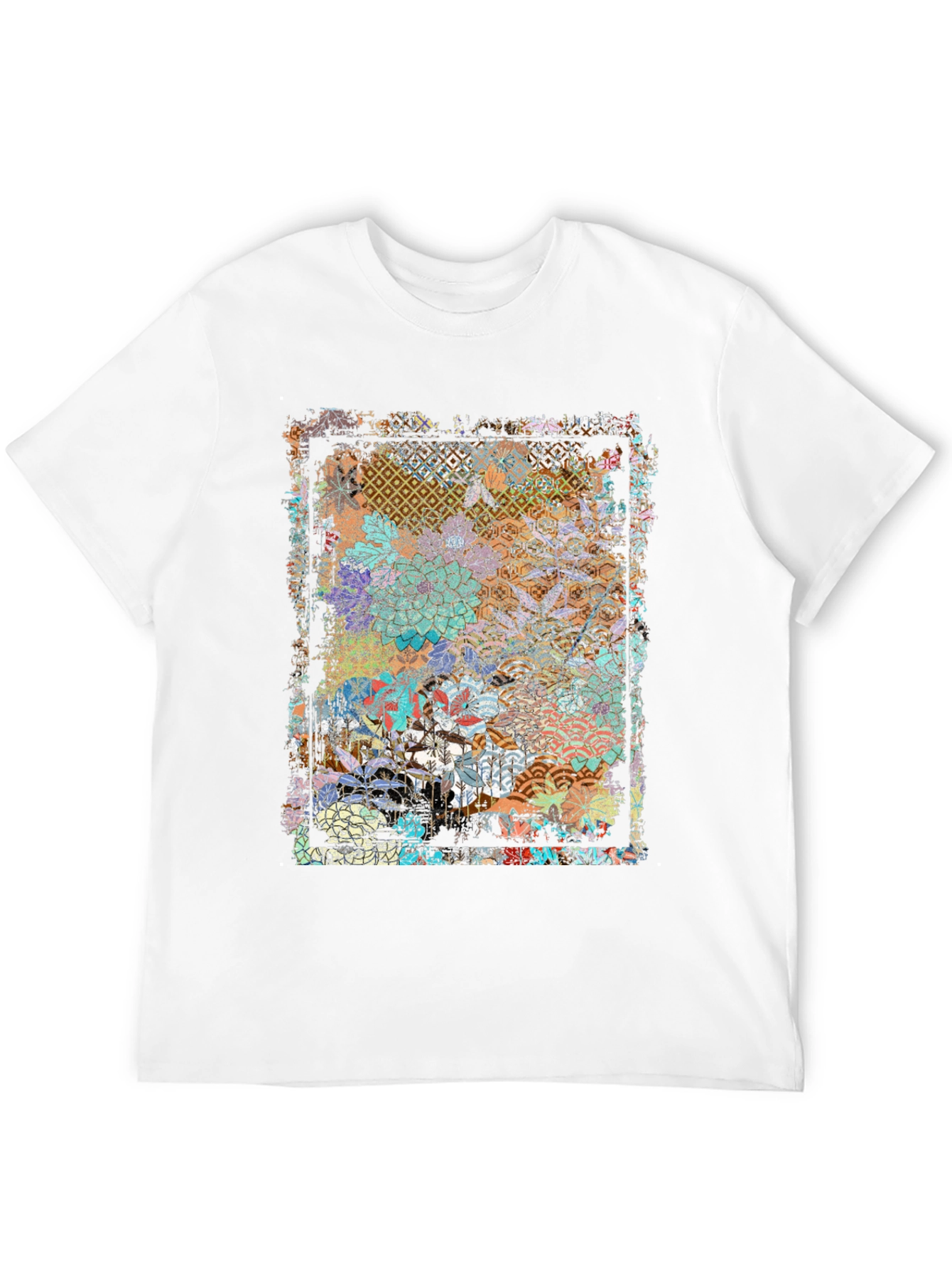 Floral Geometric Graphic Print Tee