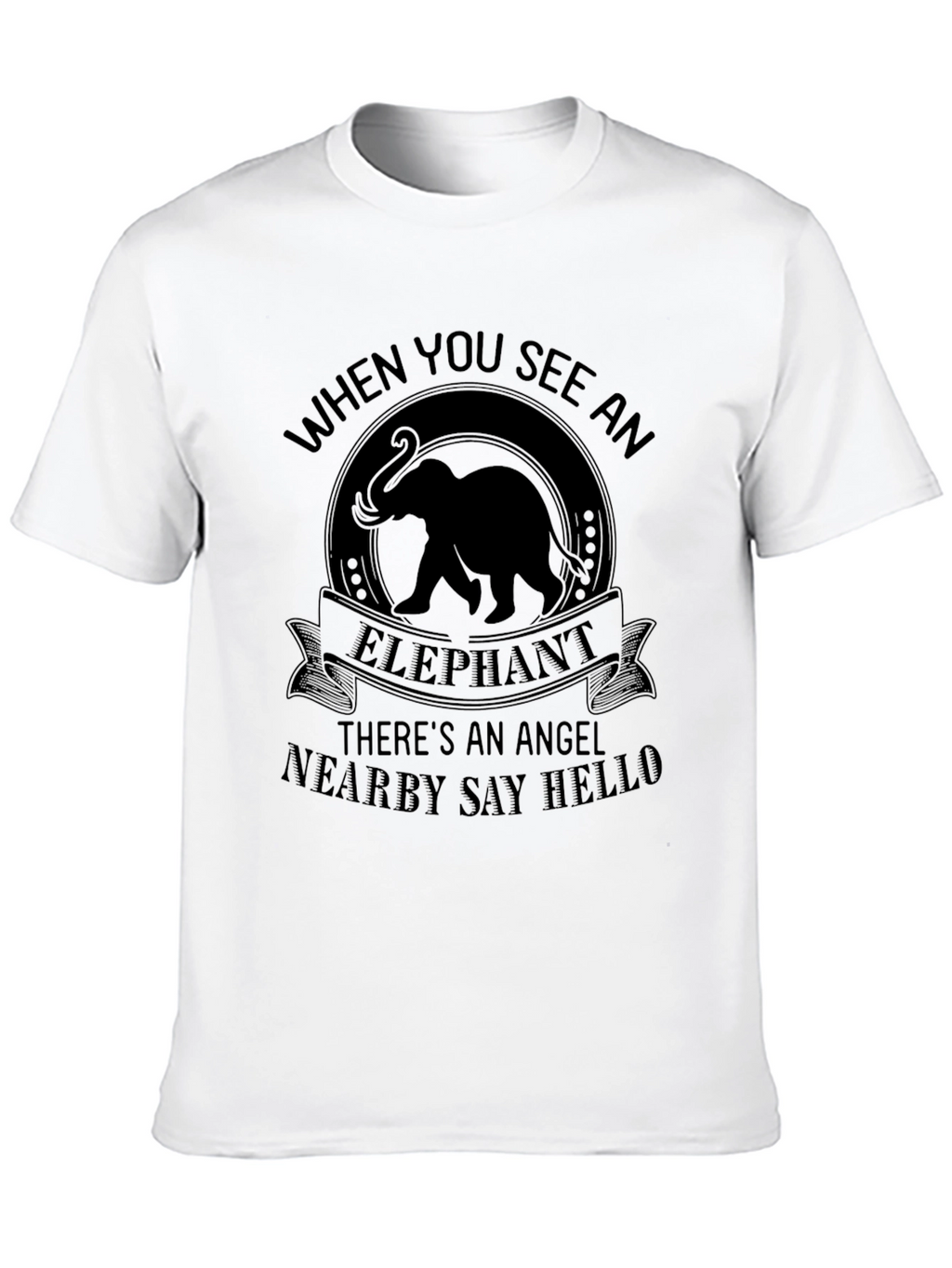 Elephant Angel T-Shirt -  Nearby Say Hello Tee