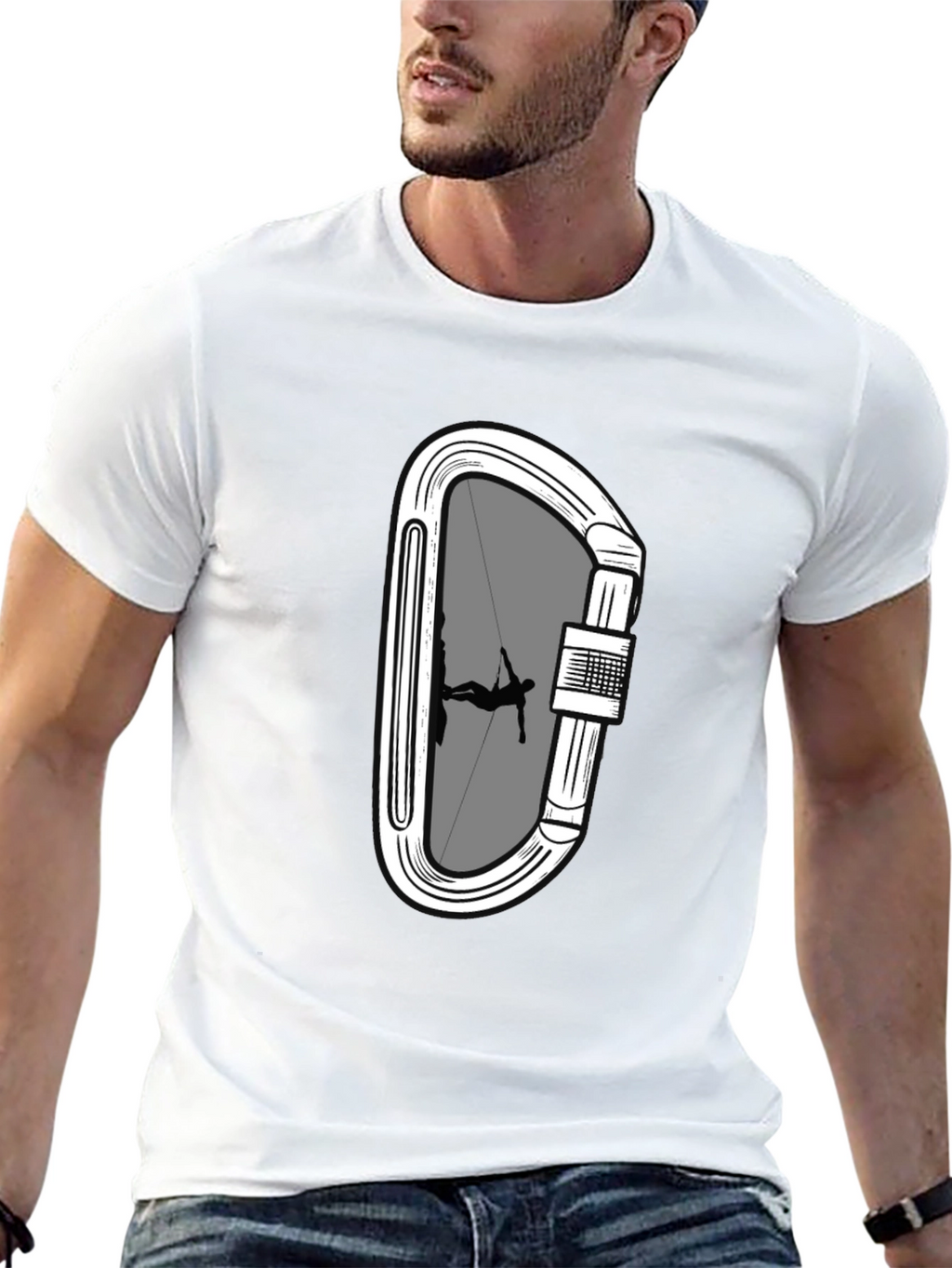 Climbing Carabiner T-Shirt - Rock Climber Tee