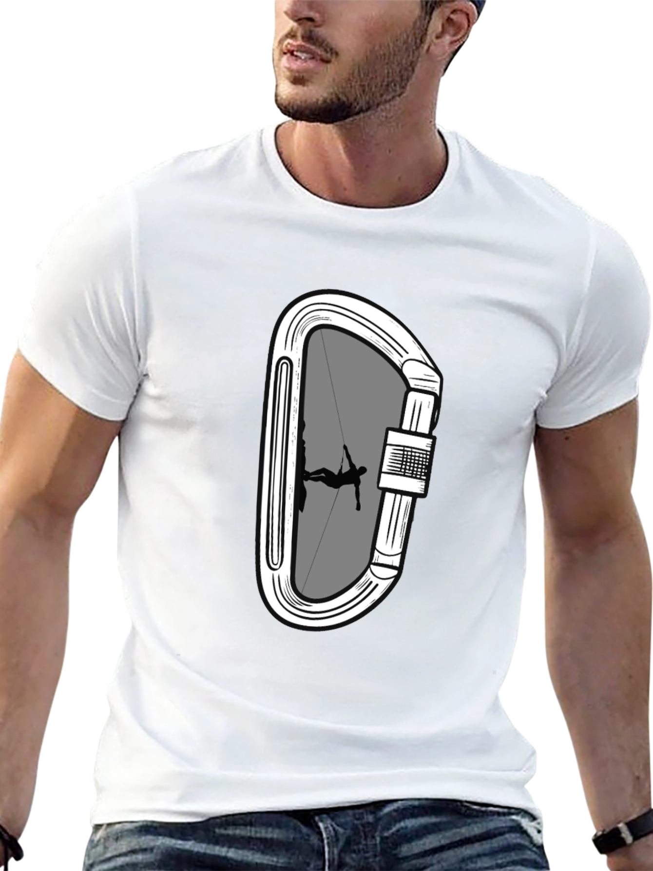 Climbing Carabiner T-Shirt - Rock Climber Tee