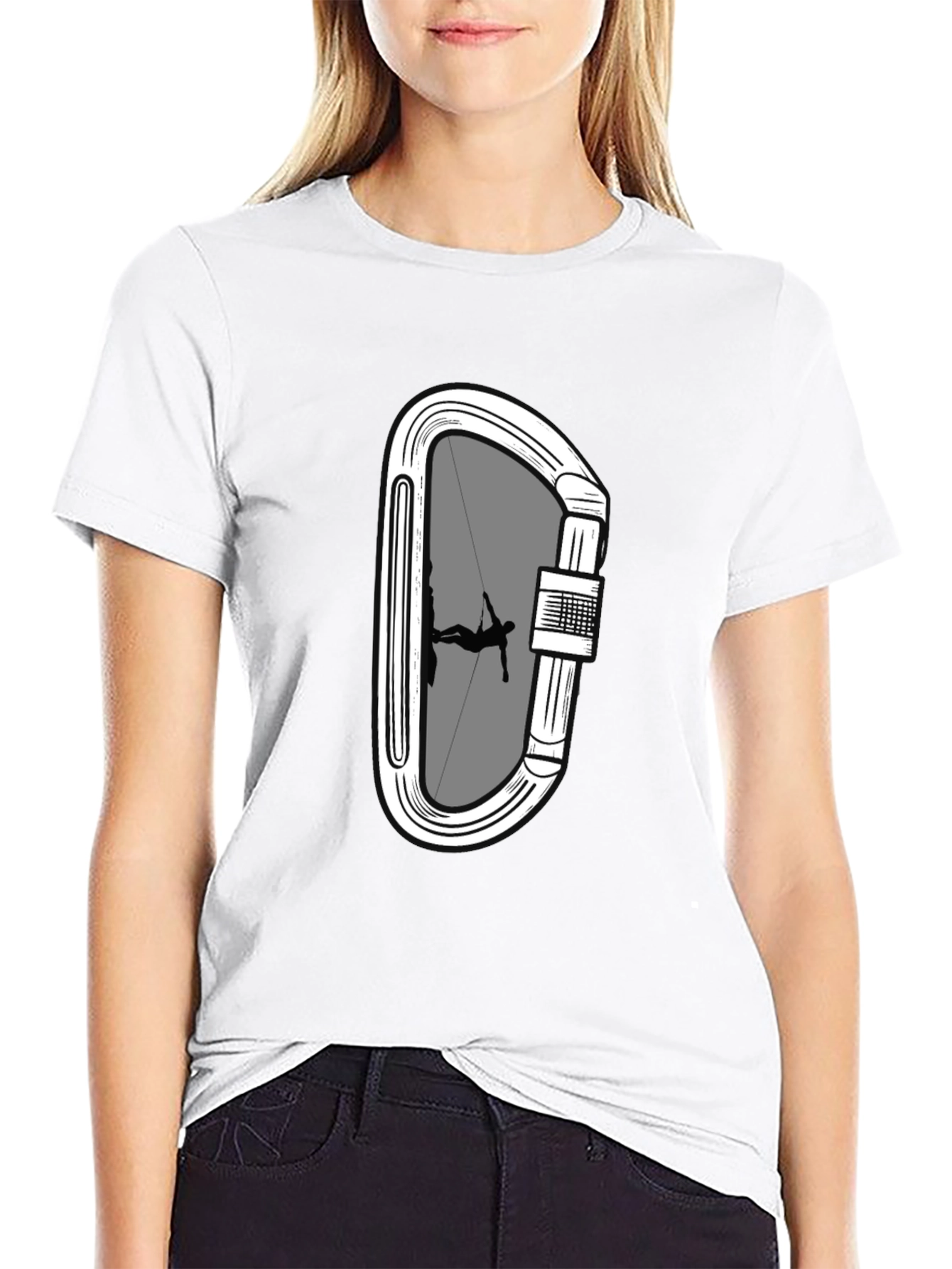 Climbing Carabiner T-Shirt - Rock Climber Tee