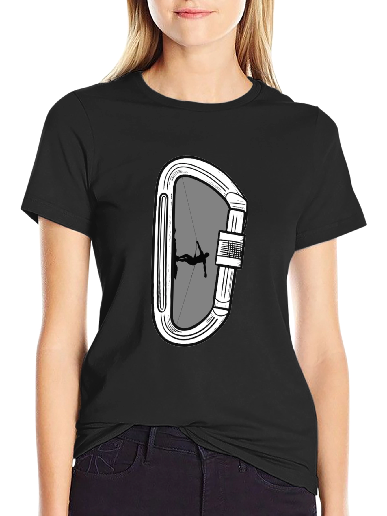 Climbing Carabiner T-Shirt - Rock Climber Tee