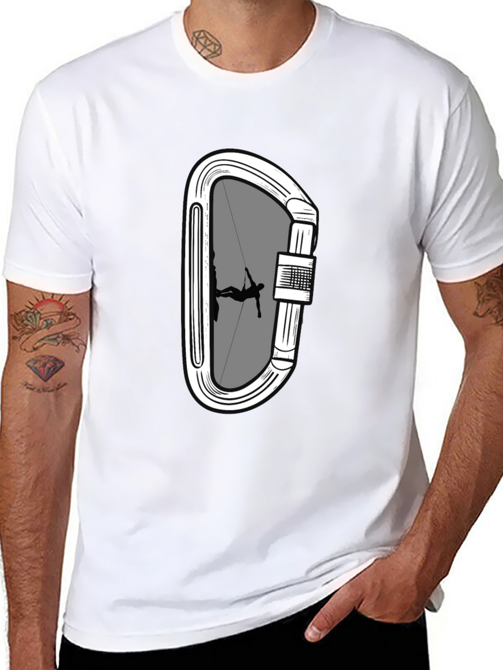 Climbing Carabiner T-Shirt - Rock Climber Tee