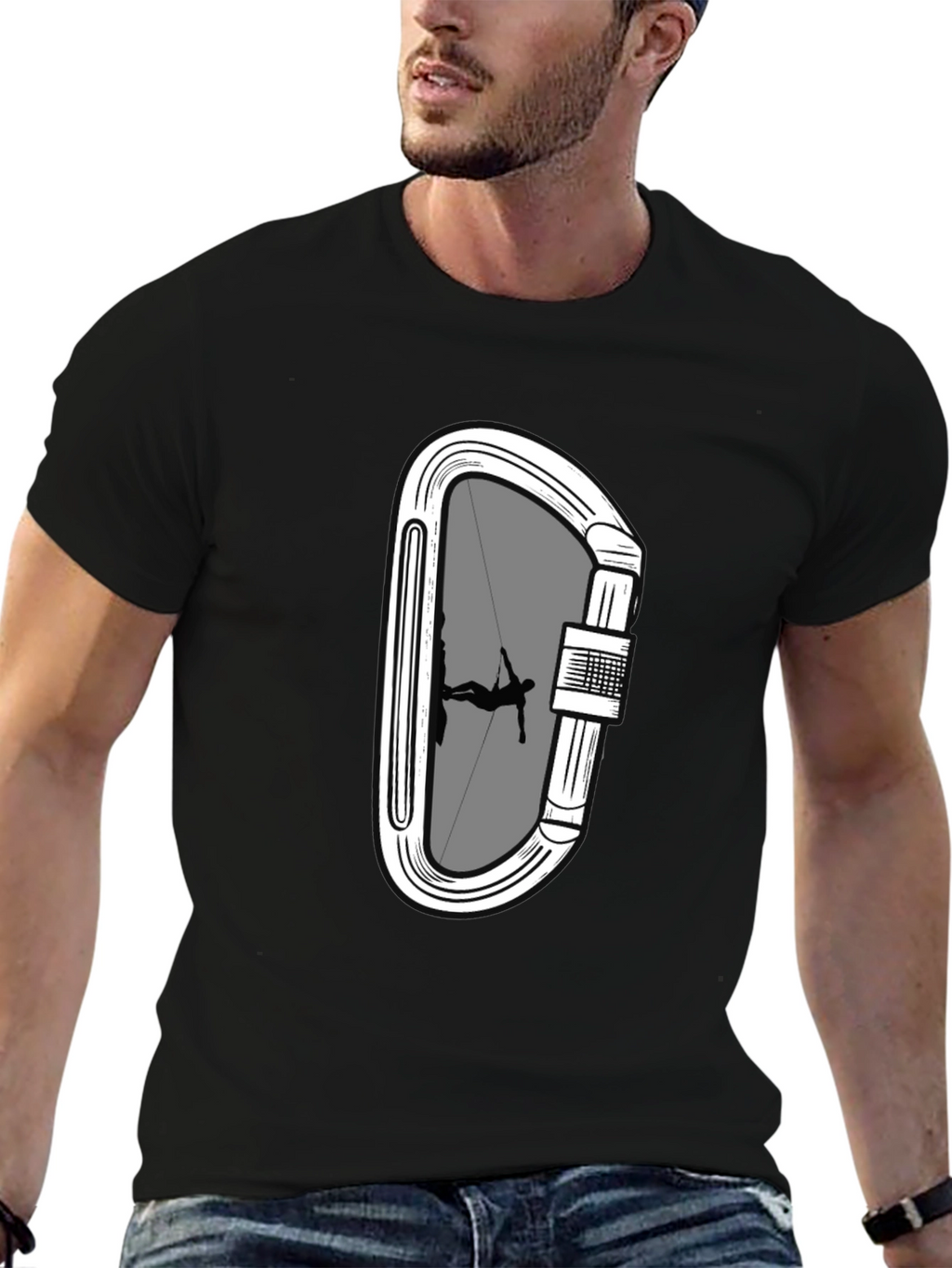 Climbing Carabiner T-Shirt - Rock Climber Tee