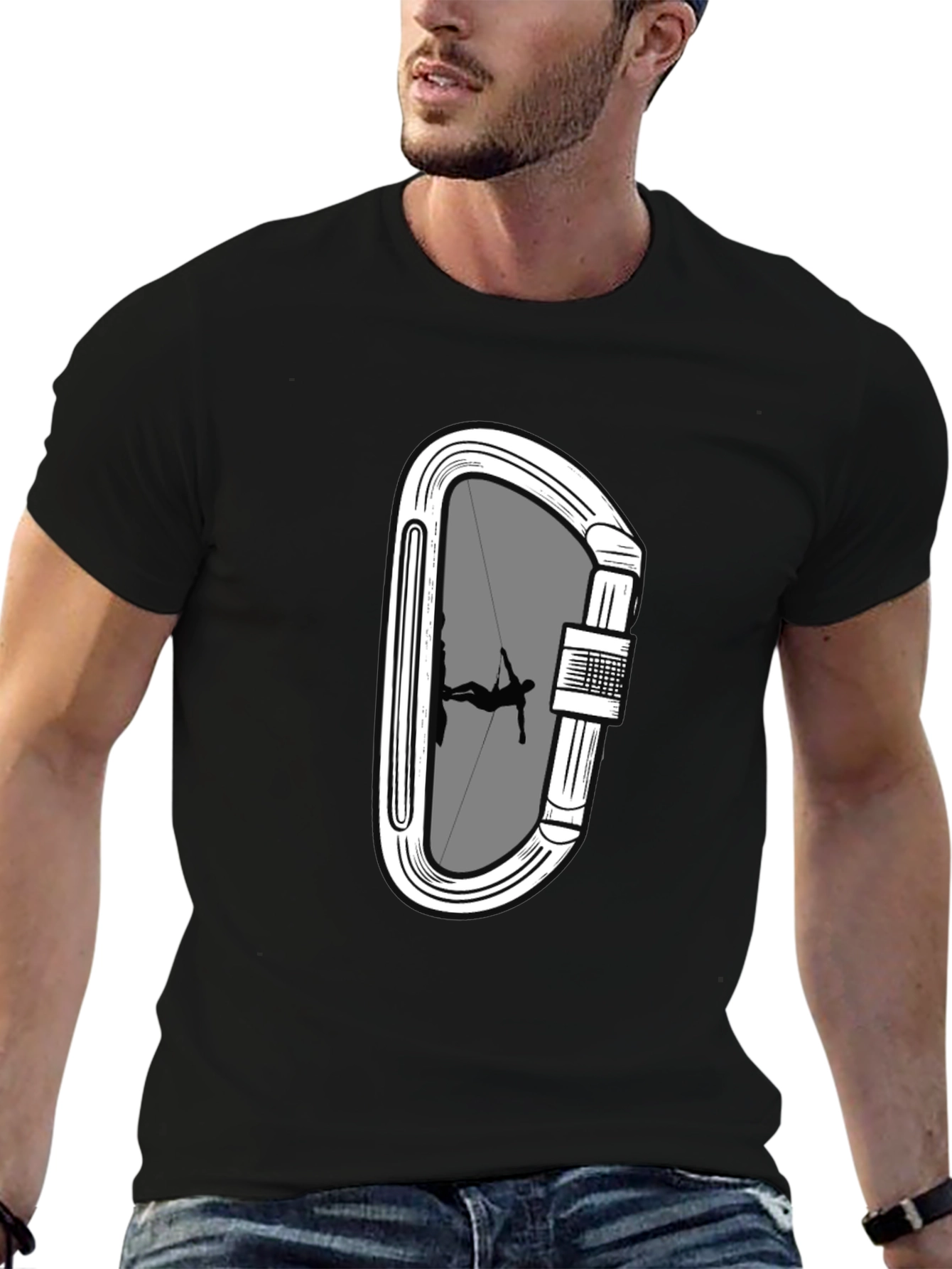 Climbing Carabiner T-Shirt - Rock Climber Tee