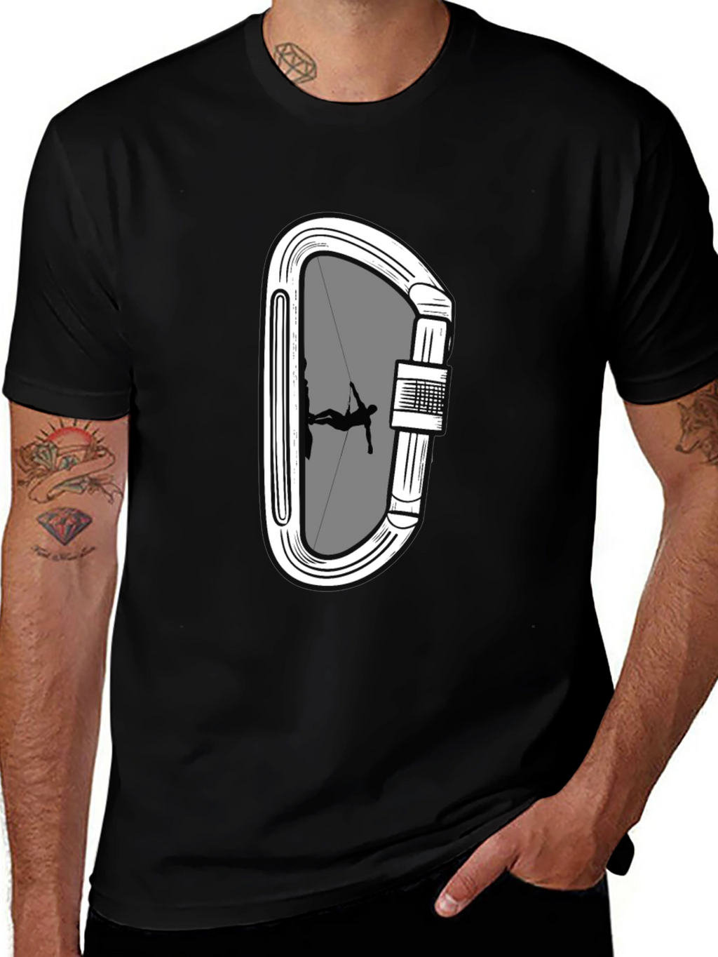 Climbing Carabiner T-Shirt - Rock Climber Tee