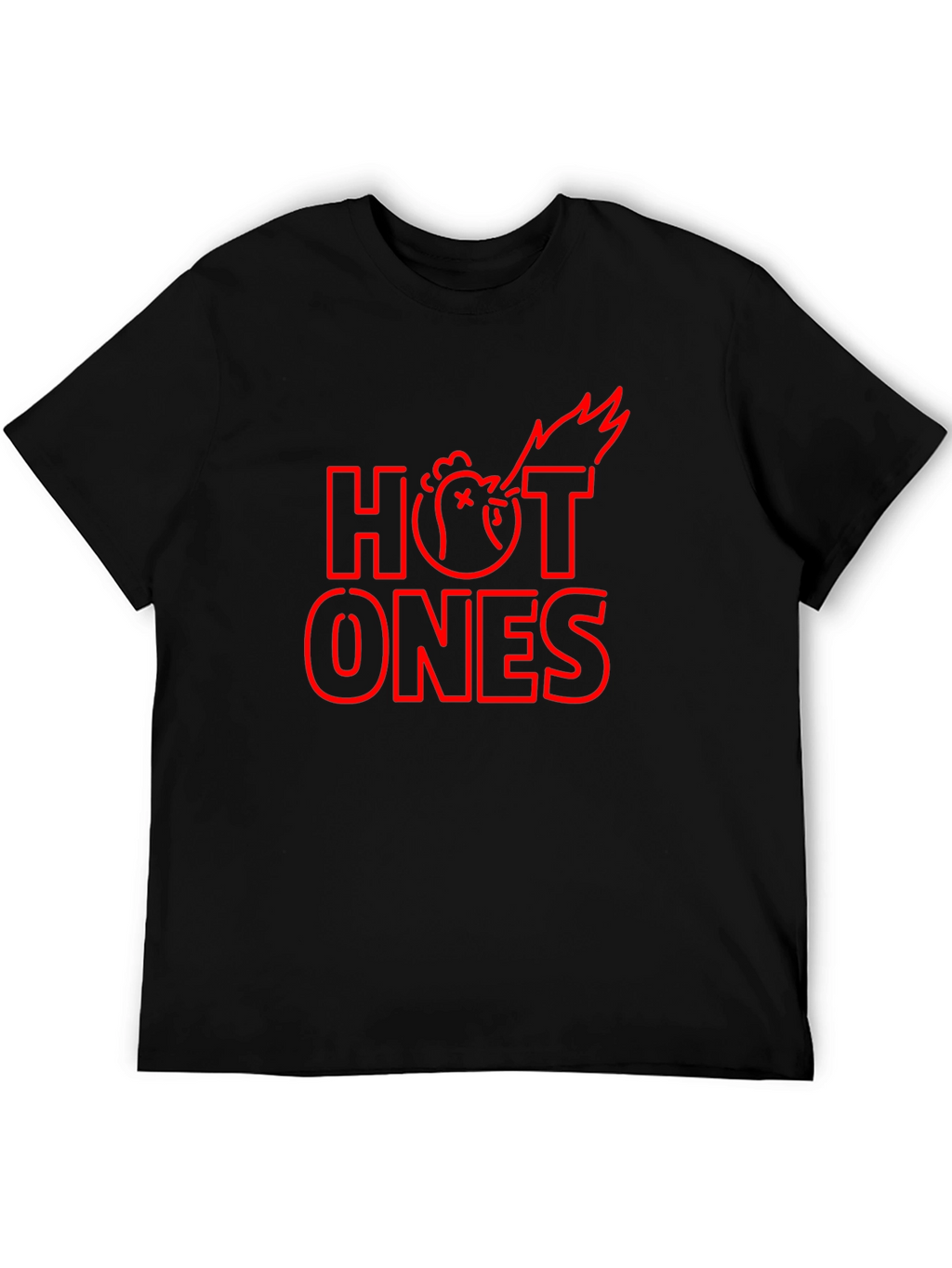 Hot Ones Graphic Tee - Spicy Chicken Design