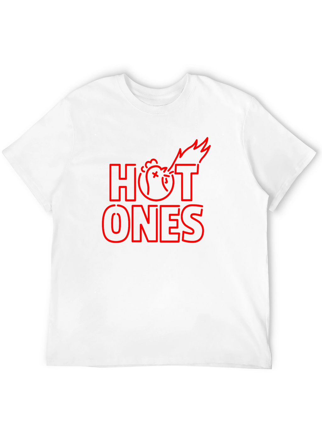 Hot Ones Graphic Tee - Spicy Chicken Design