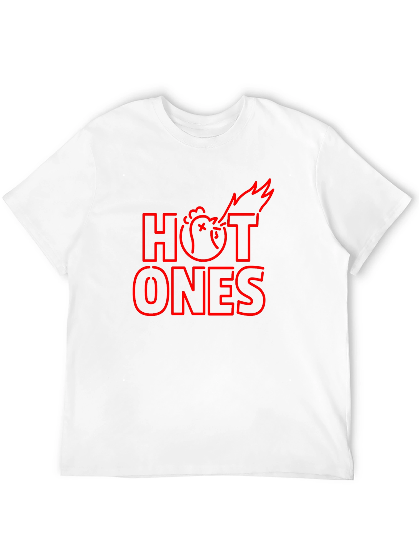 Hot Ones Graphic Tee - Spicy Chicken Design