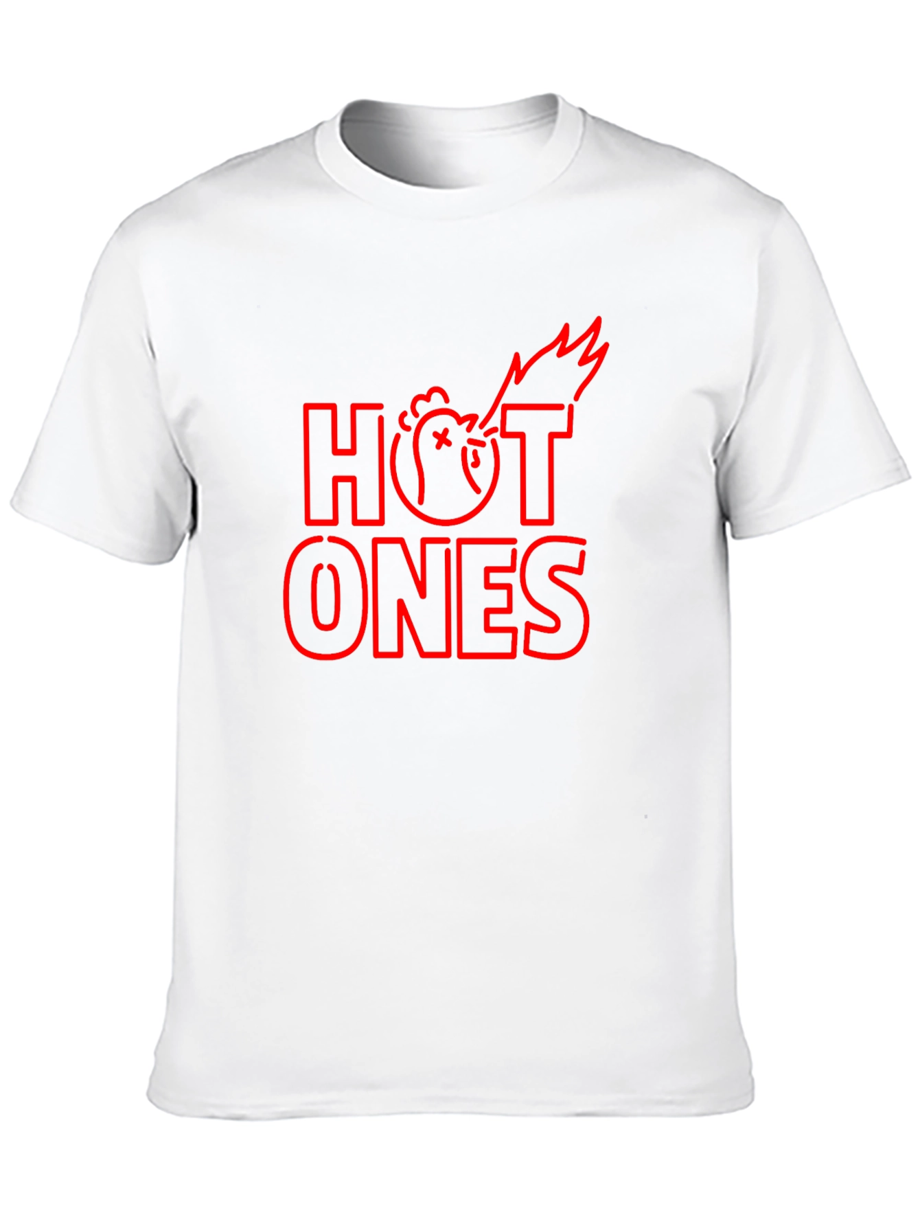 Hot Ones Graphic Tee - Spicy Chicken Design