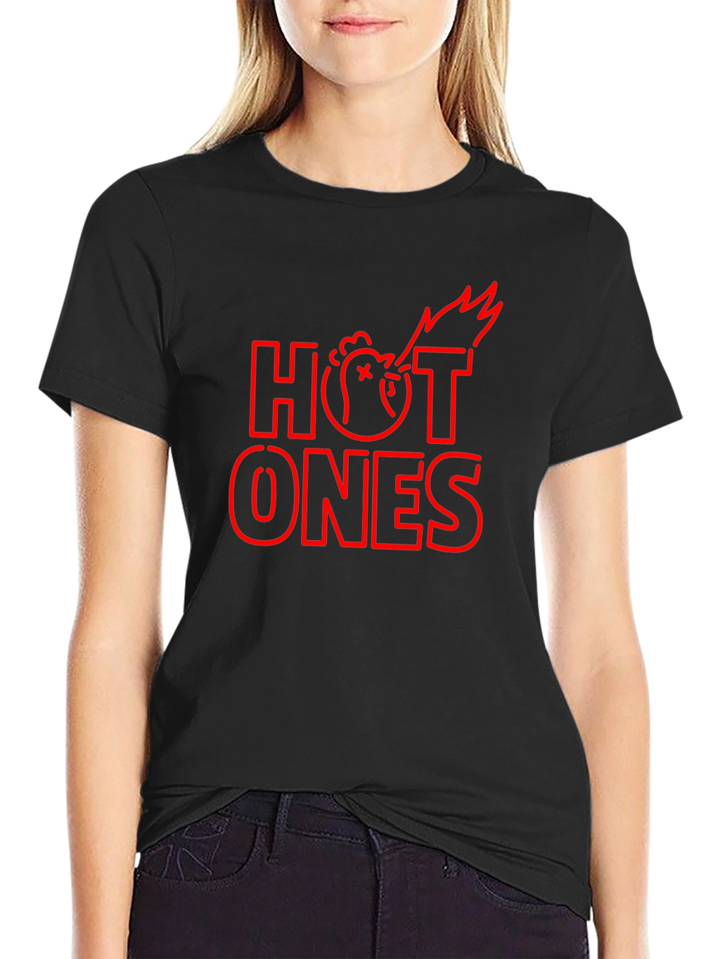 Hot Ones Graphic Tee - Spicy Chicken Design