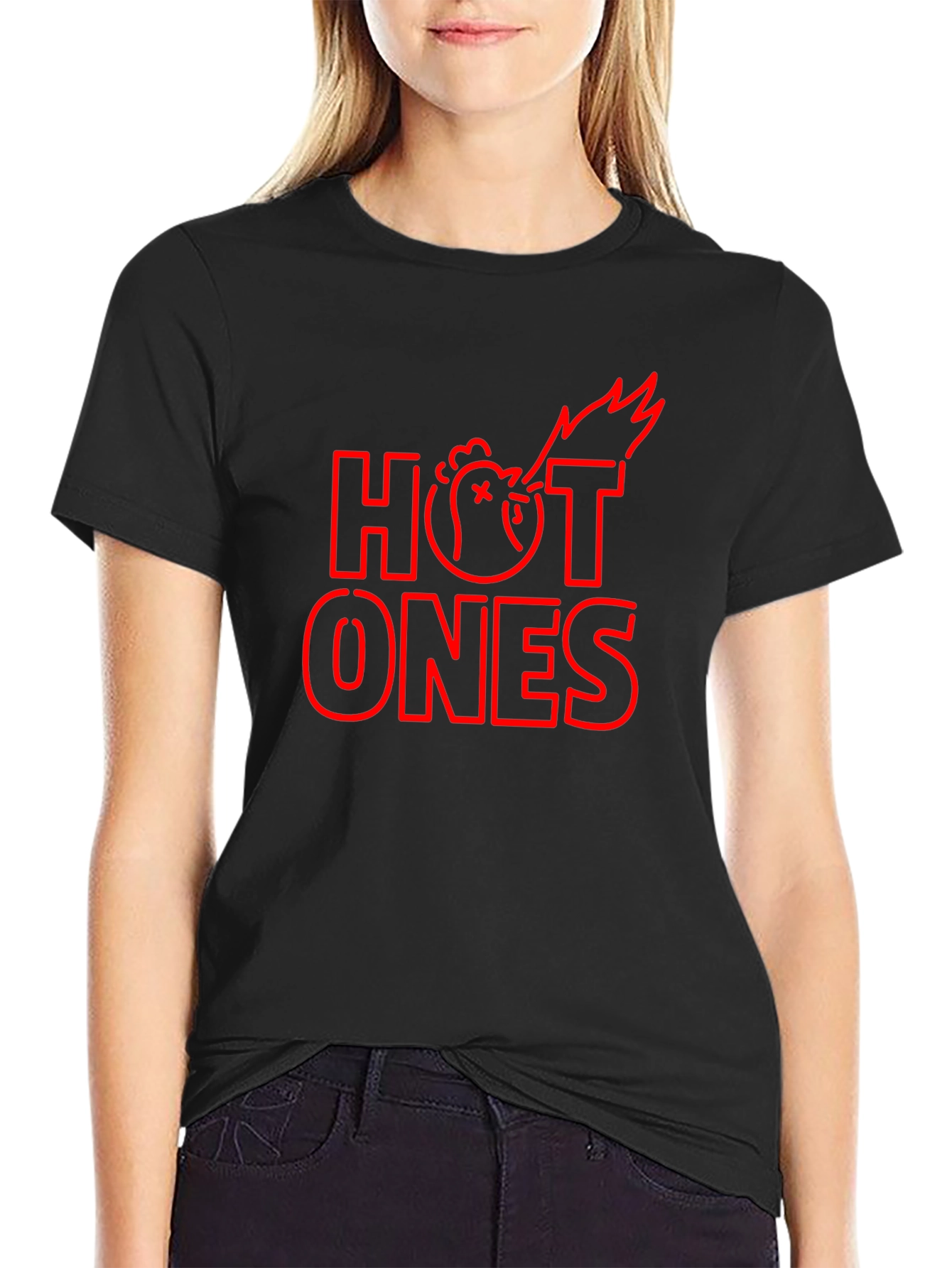 Hot Ones Graphic Tee - Spicy Chicken Design