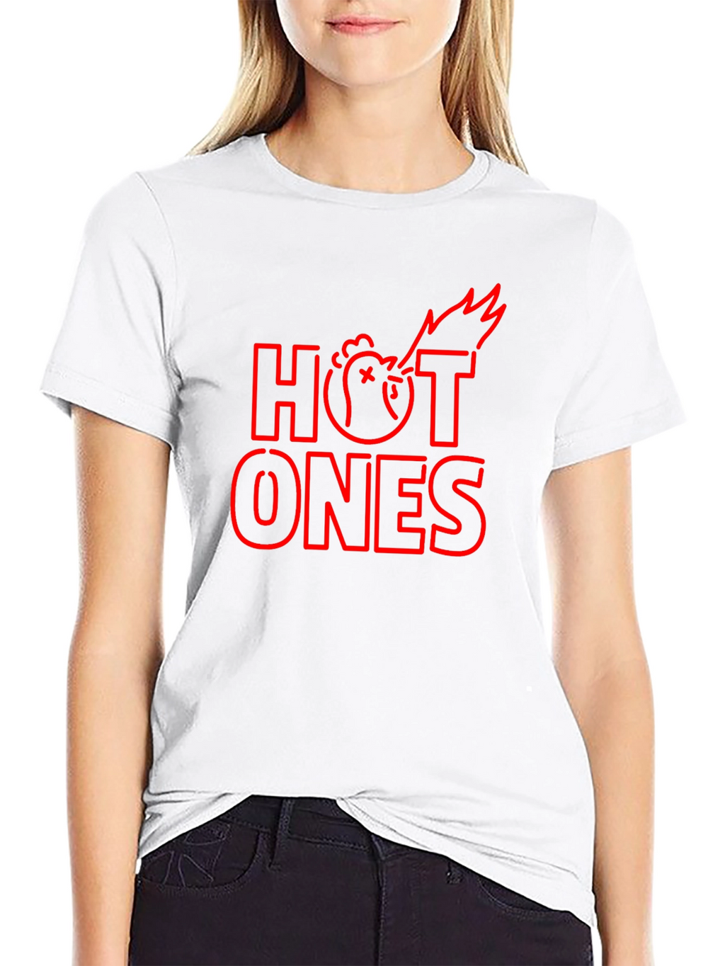 Hot Ones Graphic Tee - Spicy Chicken Design