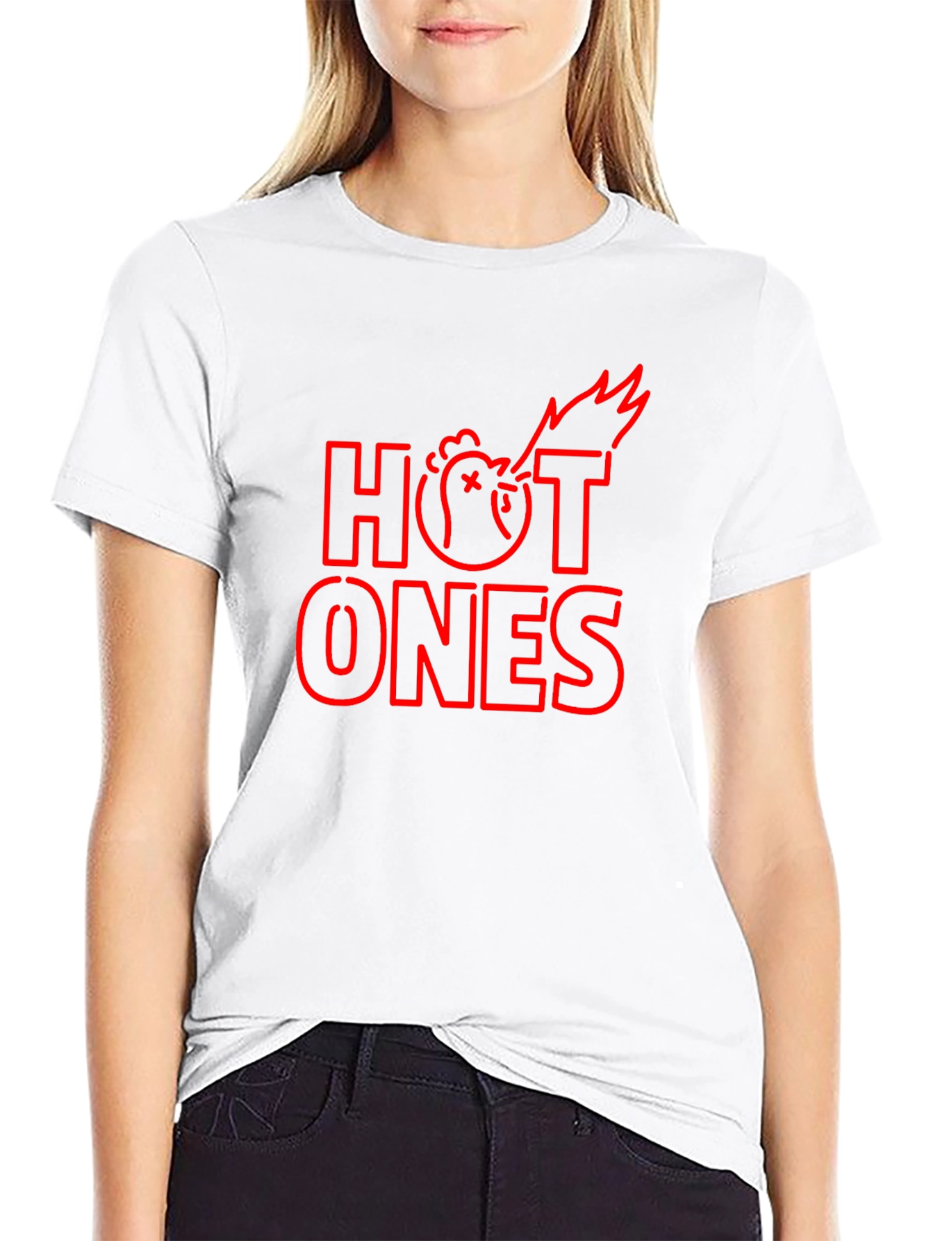 Hot Ones Graphic Tee - Spicy Chicken Design