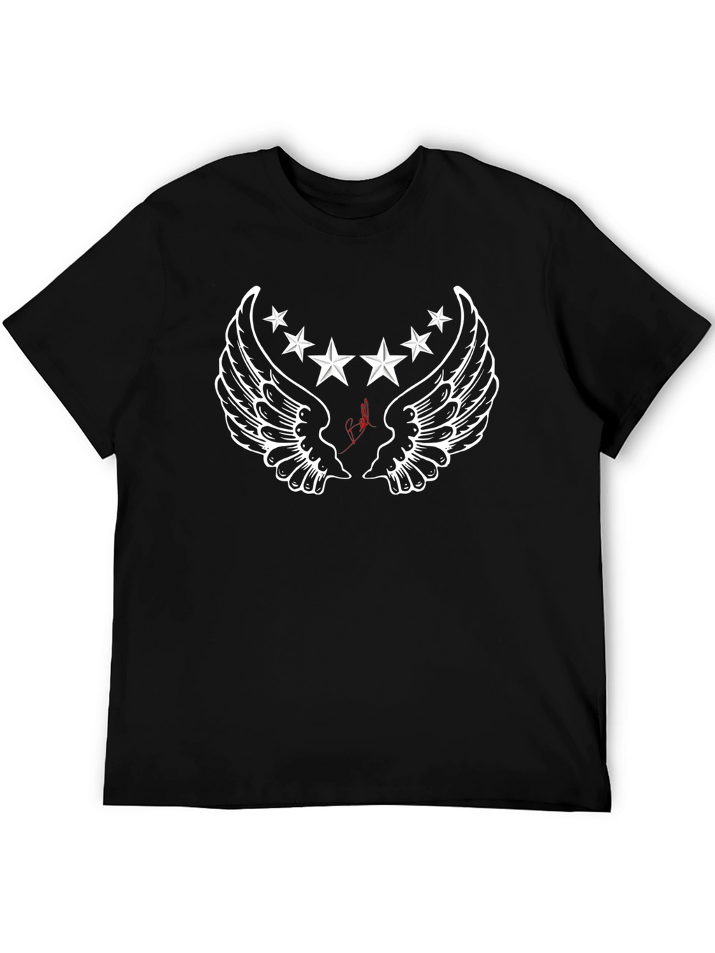 Winged Star Graphic Black T-Shirt