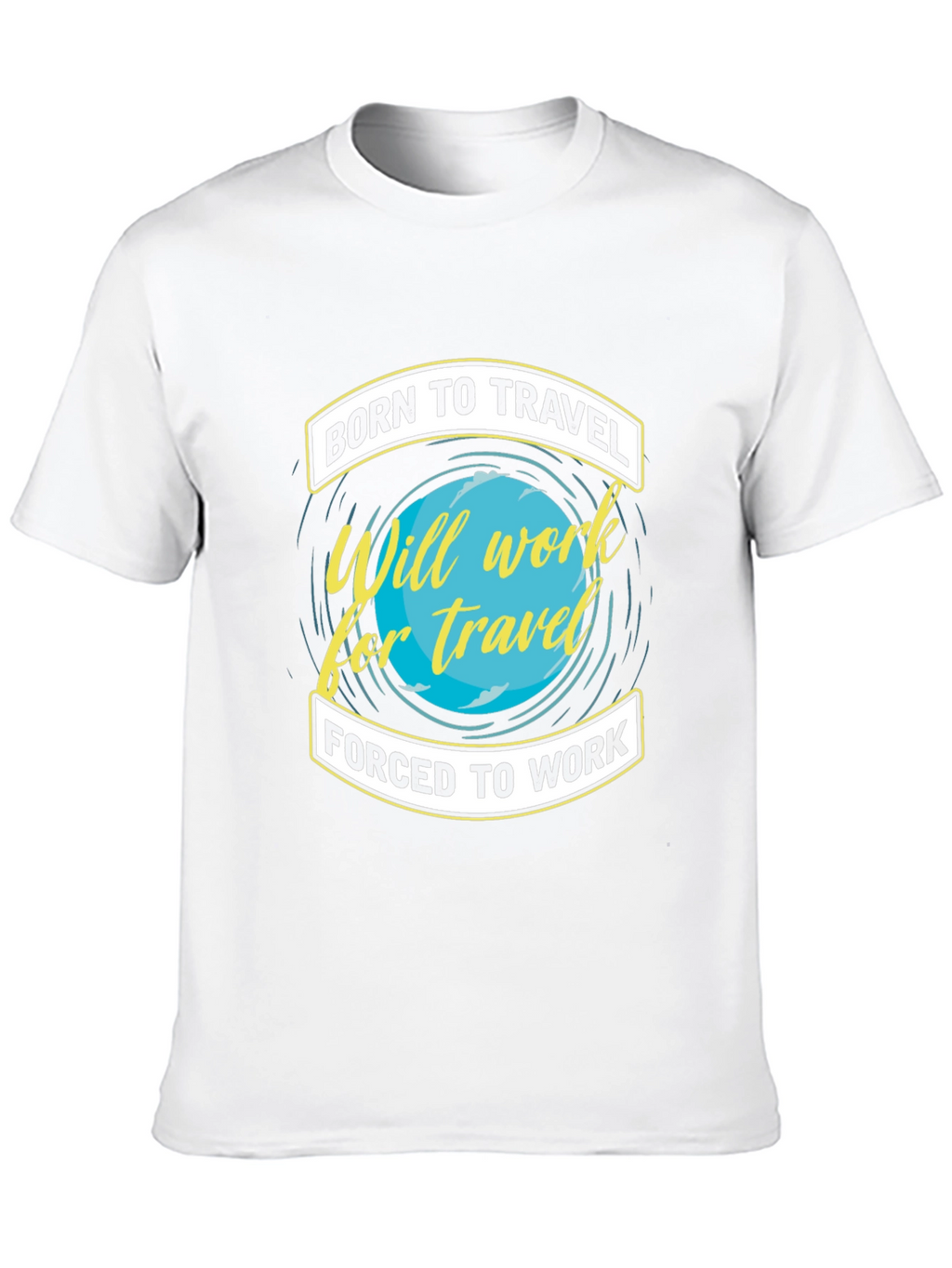 Born To Travel Black Graphic T-Shirt