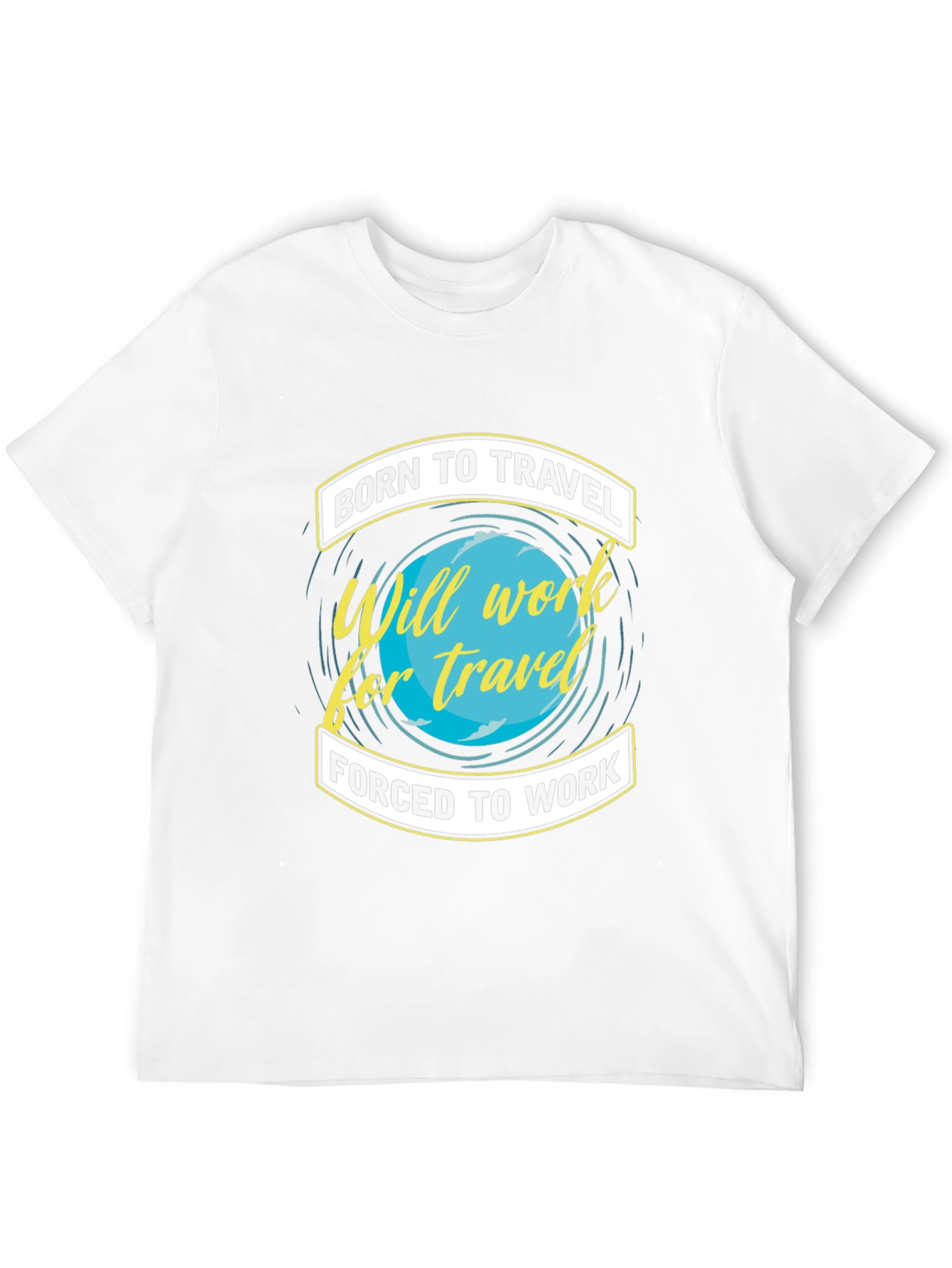 Born To Travel Black Graphic T-Shirt