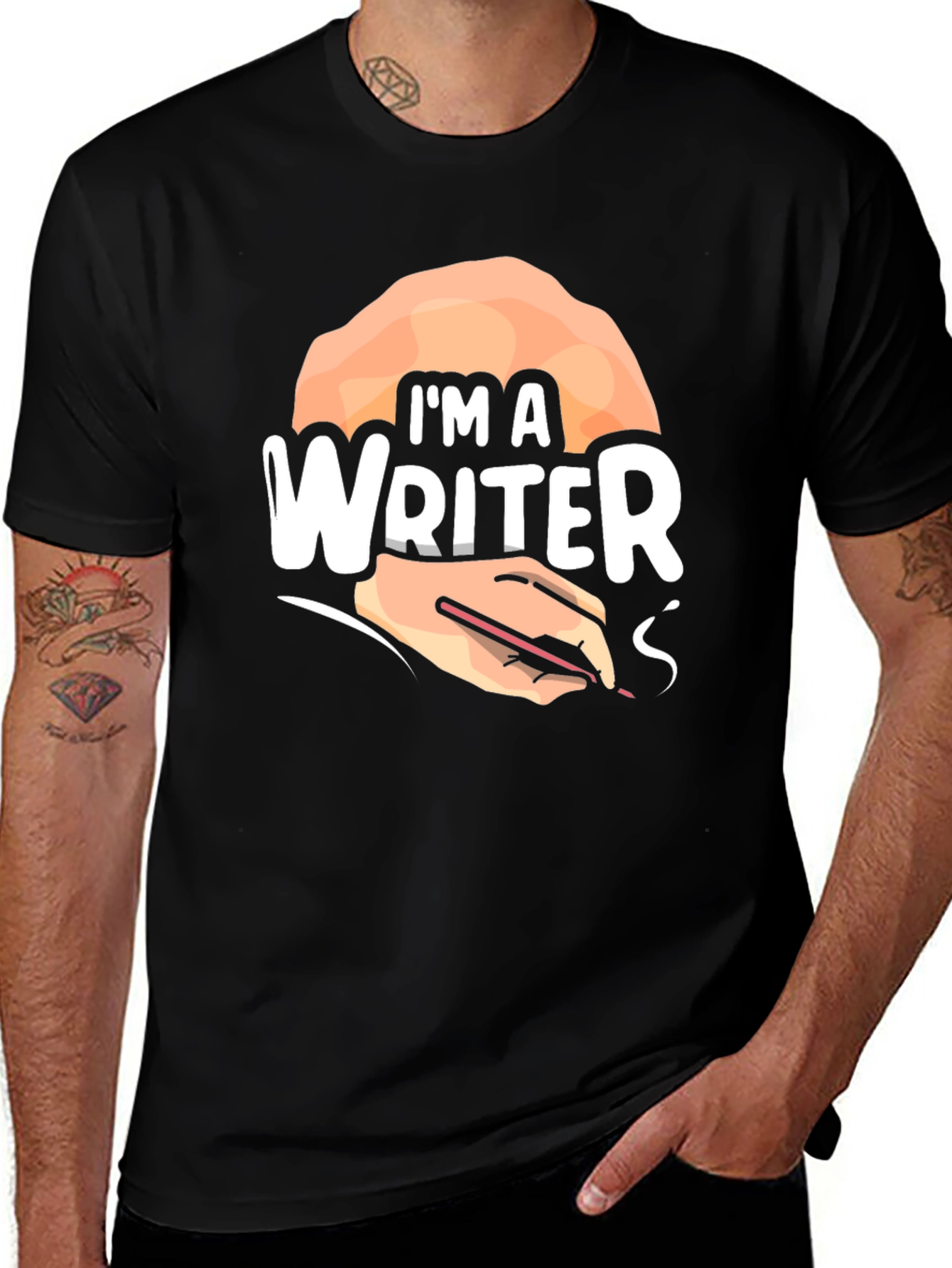 Im A Writer Graphic T-Shirt - Black