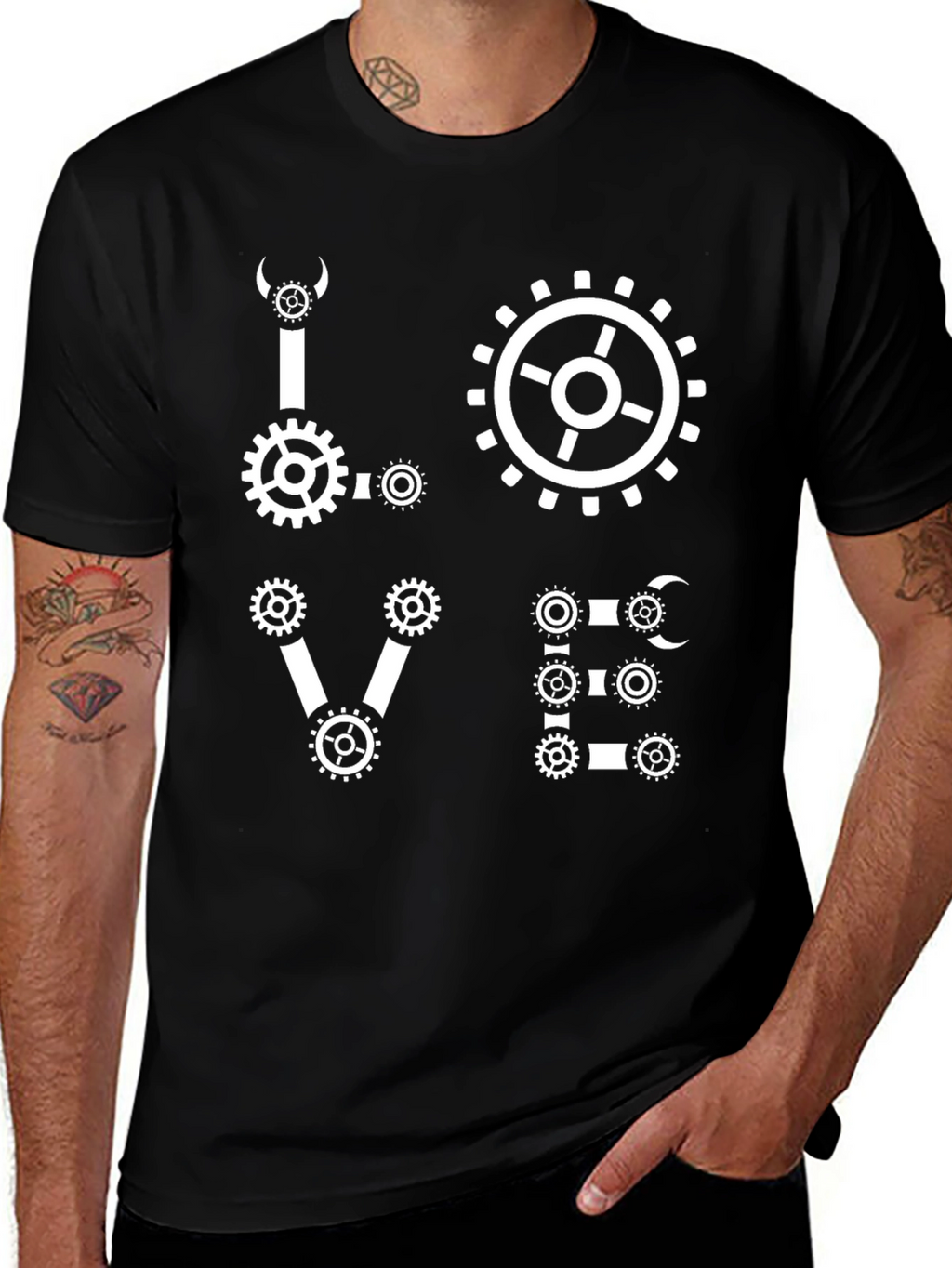 Steampunk Love Gear Graphic T-Shirt