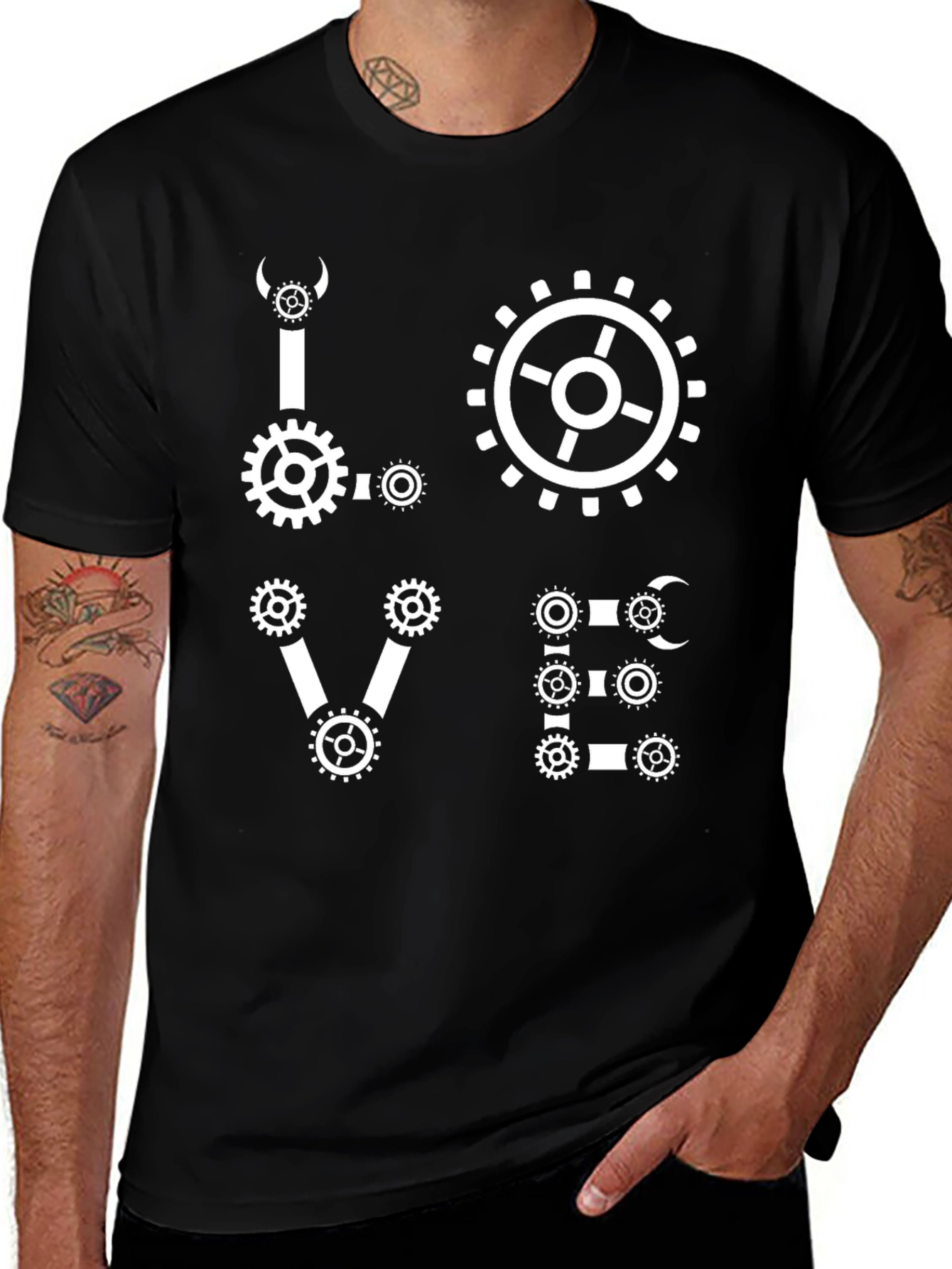 Steampunk Love Gear Graphic T-Shirt