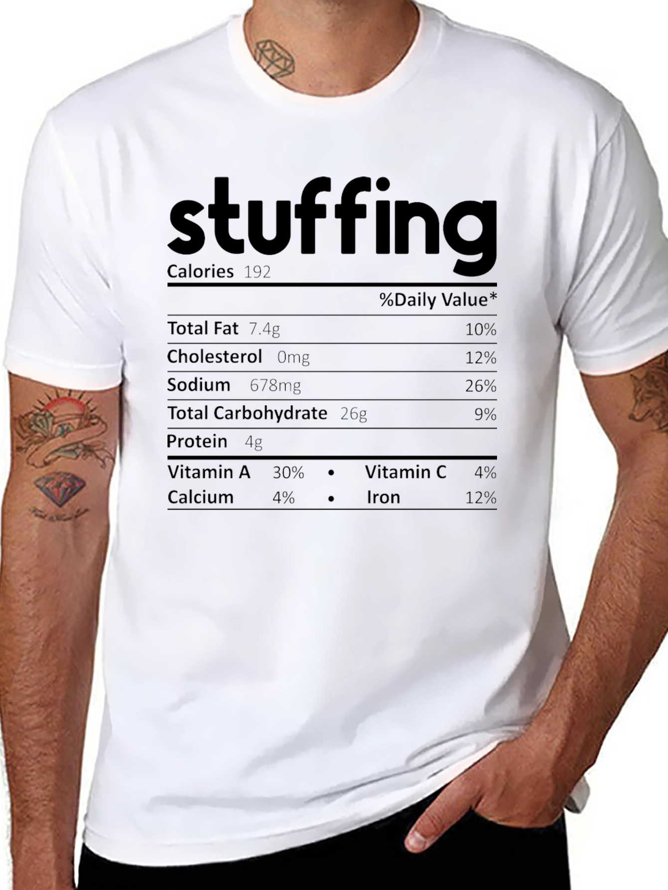 Stuffing Nutrition Facts Novelty T-Shirt
