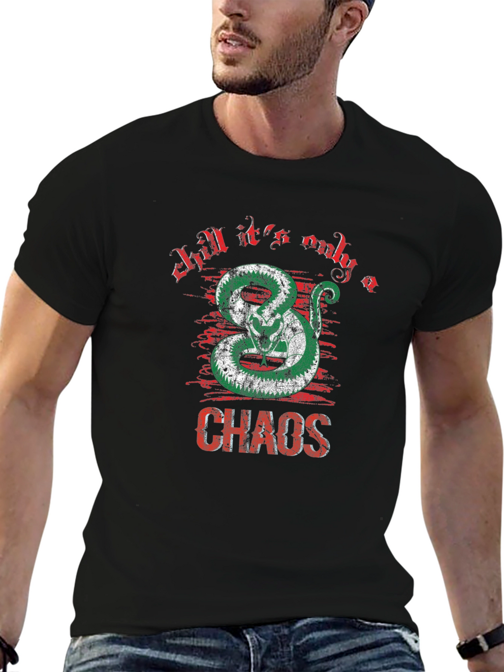 Chaos Snake Graphic T-Shirt