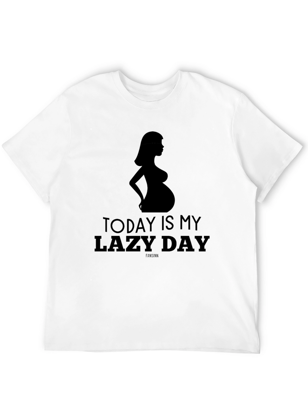 Lazy Day Pregnancy Tee - Maternity Silhouette Shirt