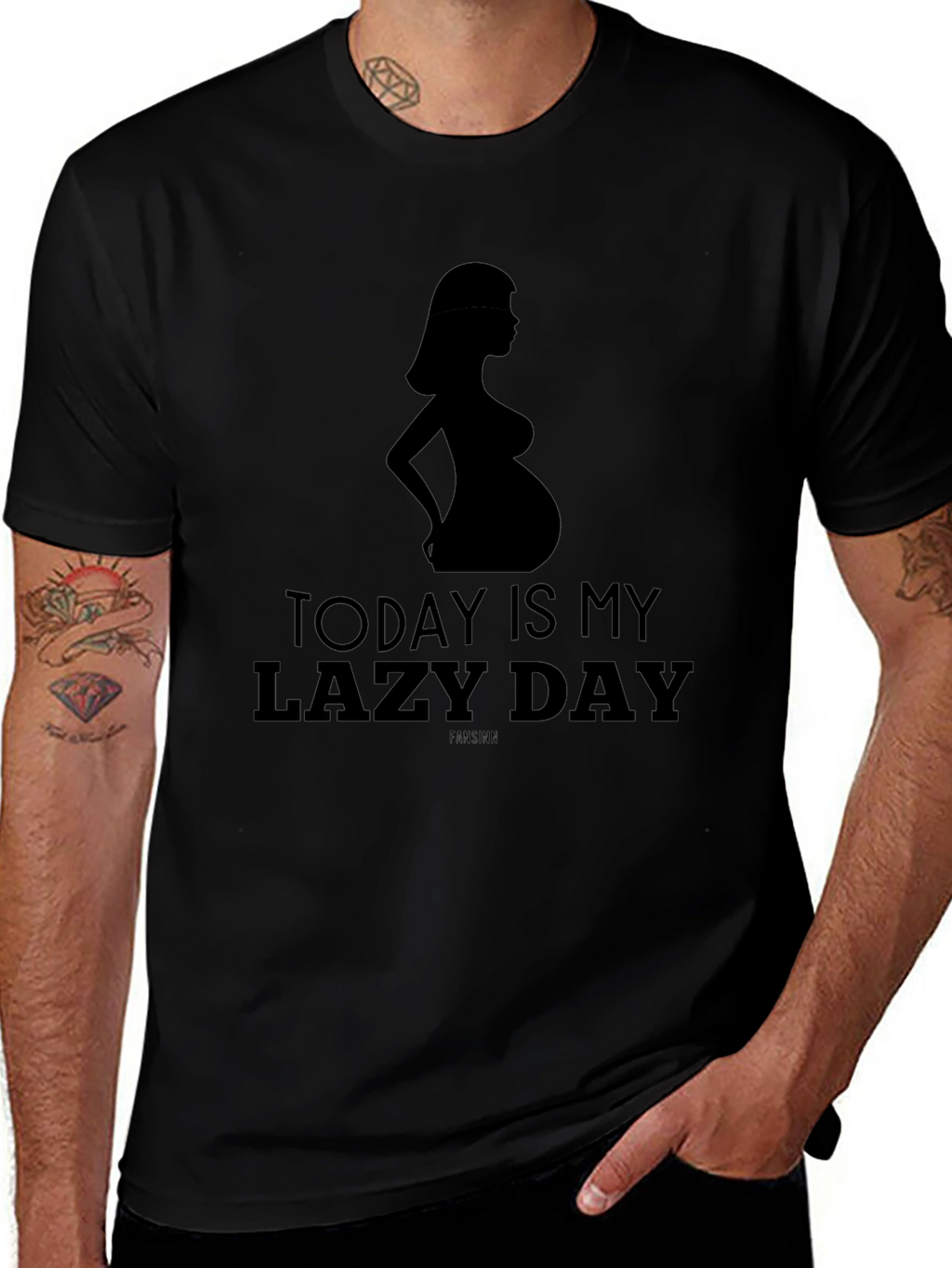 Lazy Day Pregnancy Tee - Maternity Silhouette Shirt