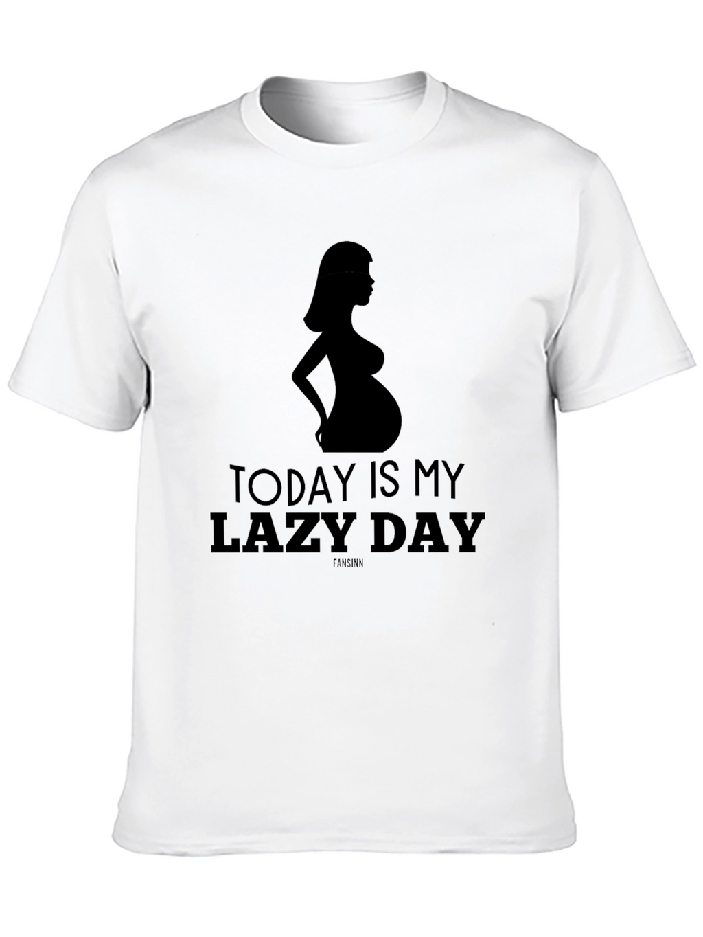 Lazy Day Pregnancy Tee - Maternity Silhouette Shirt