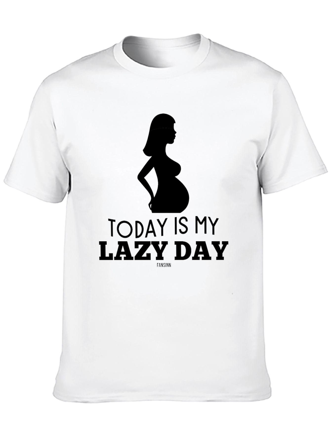 Lazy Day Pregnancy Tee - Maternity Silhouette Shirt