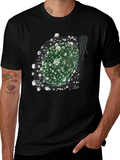 Nature-Inspired Graphic Tee - Black