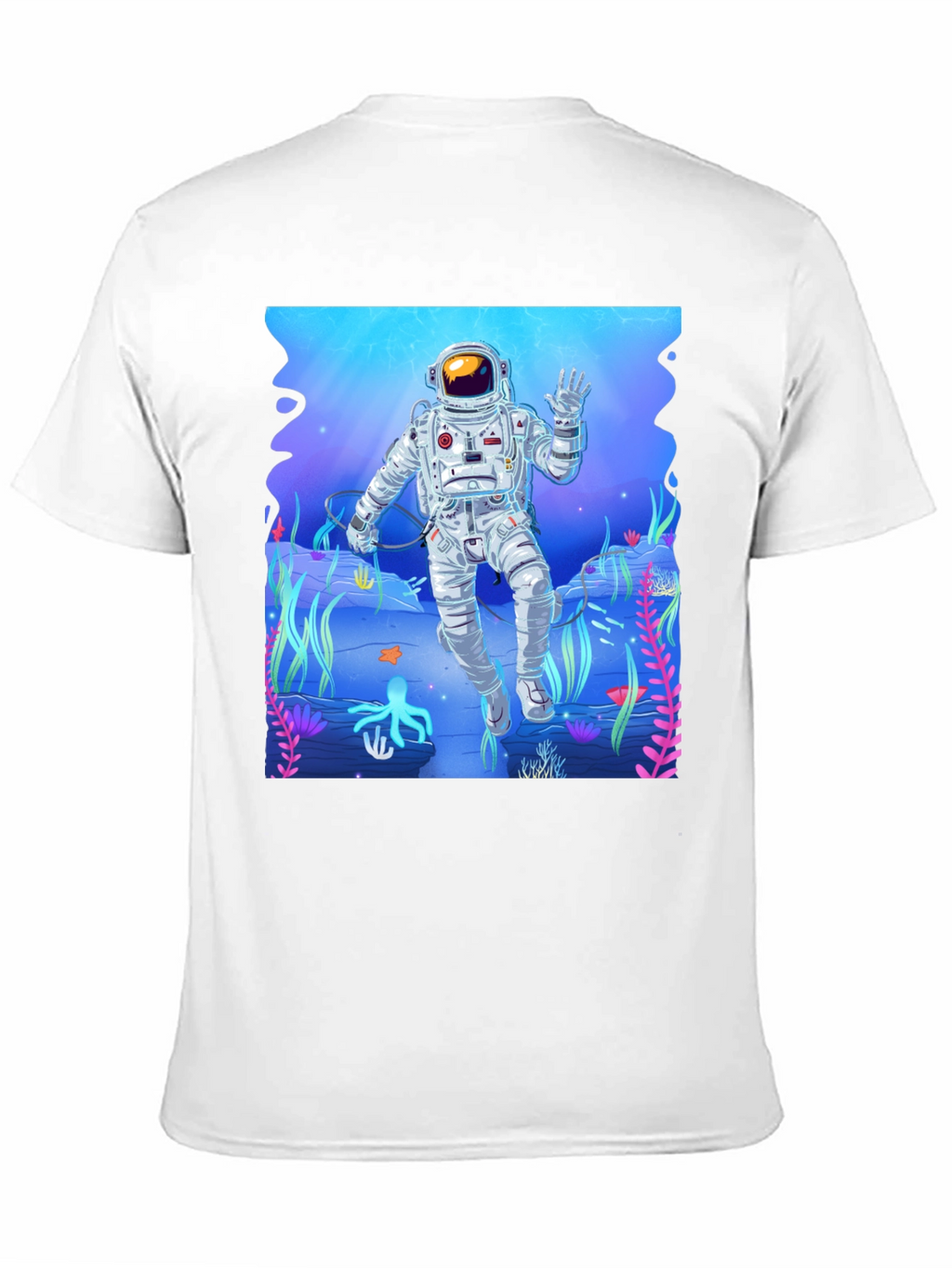 Astronaut Ocean Graphic Tee - Black Casual T-Shirt
