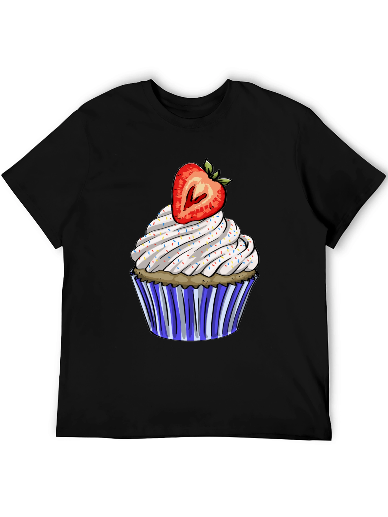 Strawberry Cupcake Graphic T-Shirt - Sweet Style