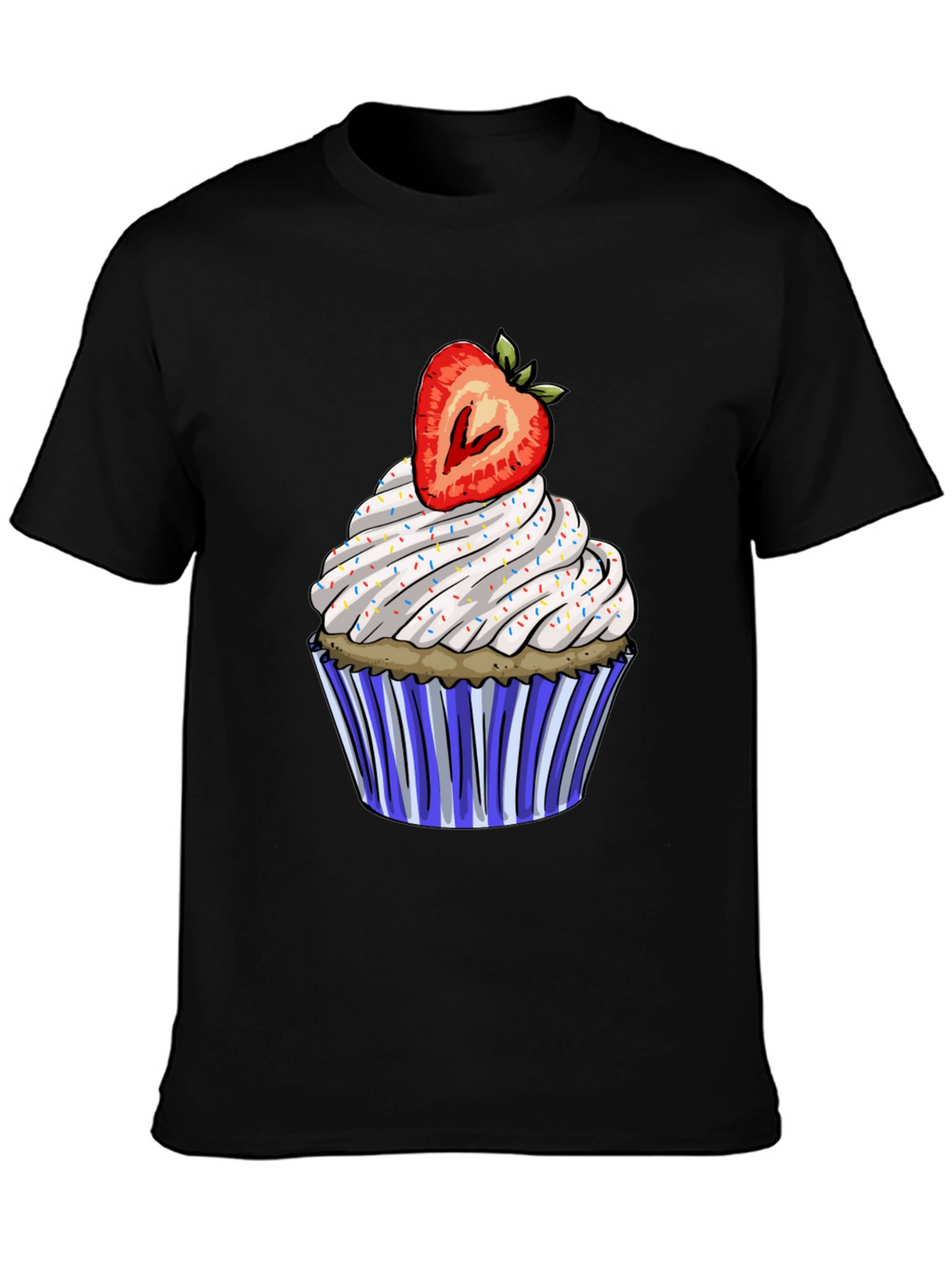 Strawberry Cupcake Graphic T-Shirt - Sweet Style