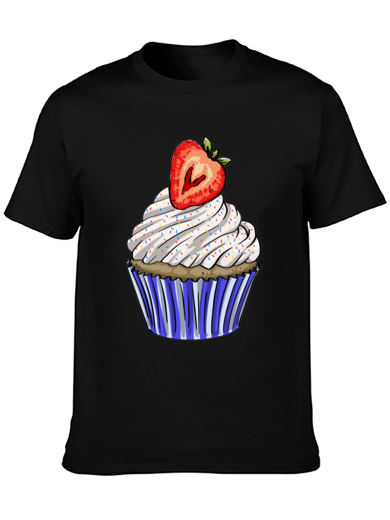 Strawberry Cupcake Graphic T-Shirt - Sweet Style
