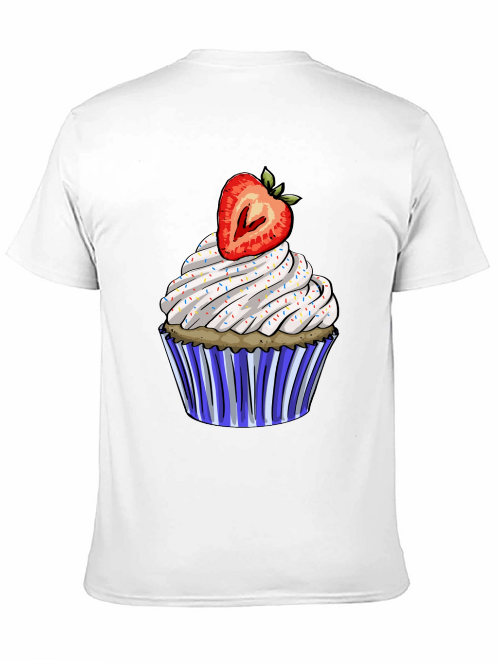 Strawberry Cupcake Graphic T-Shirt - Sweet Style