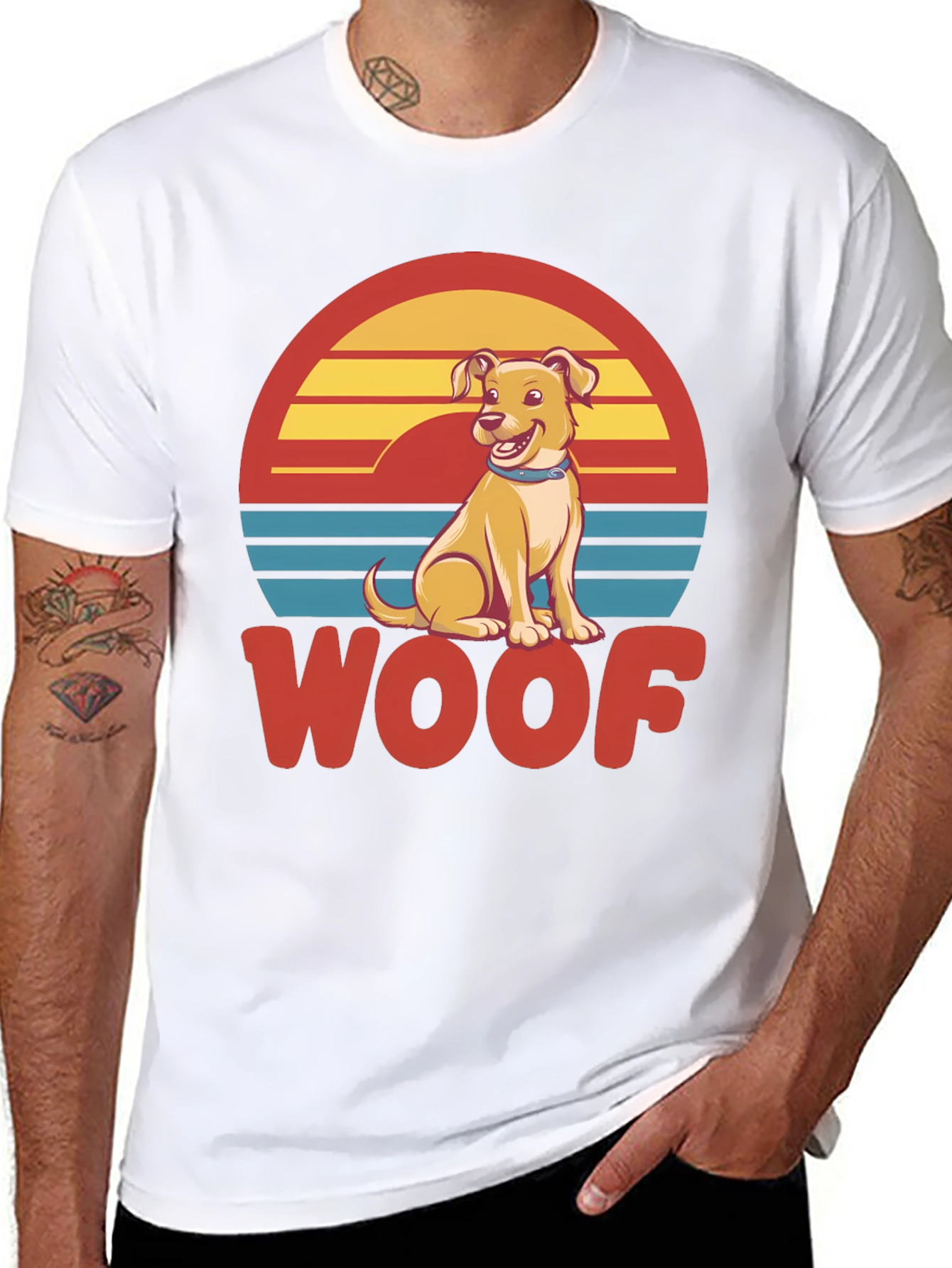 Woof Dog T-Shirt - Retro Pet Lover Tee