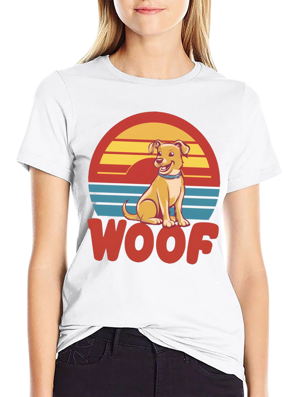 Woof Dog T-Shirt - Retro Pet Lover Tee