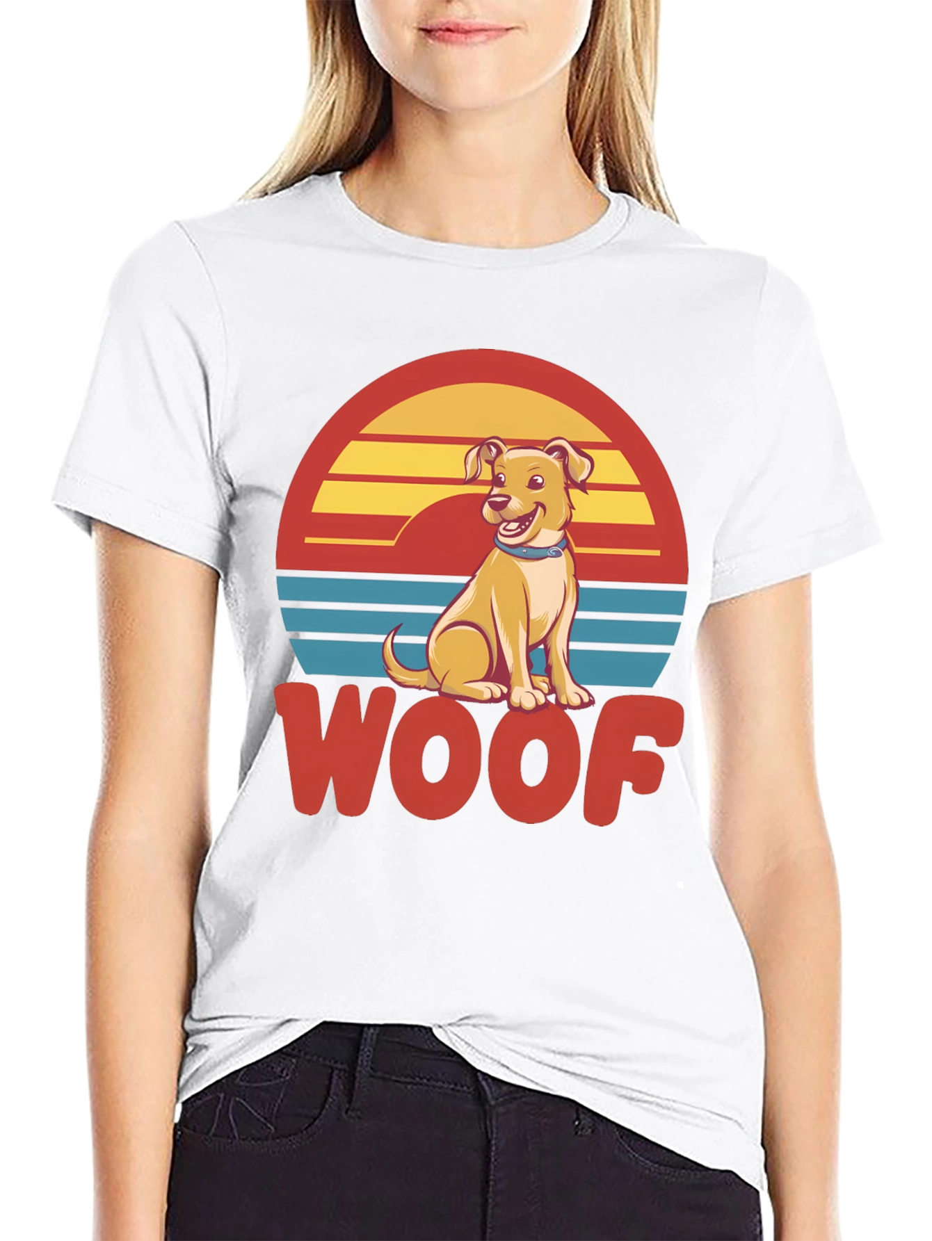 Woof Dog T-Shirt - Retro Pet Lover Tee